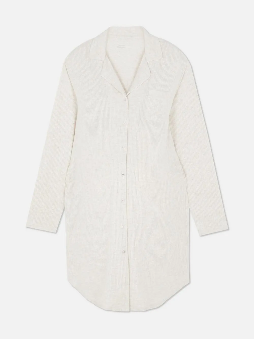 Geripptes Umstandsnachthemd