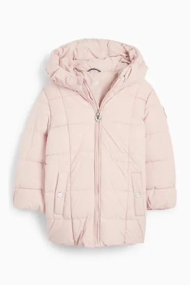 Quilted jacket with hood - water-repellent