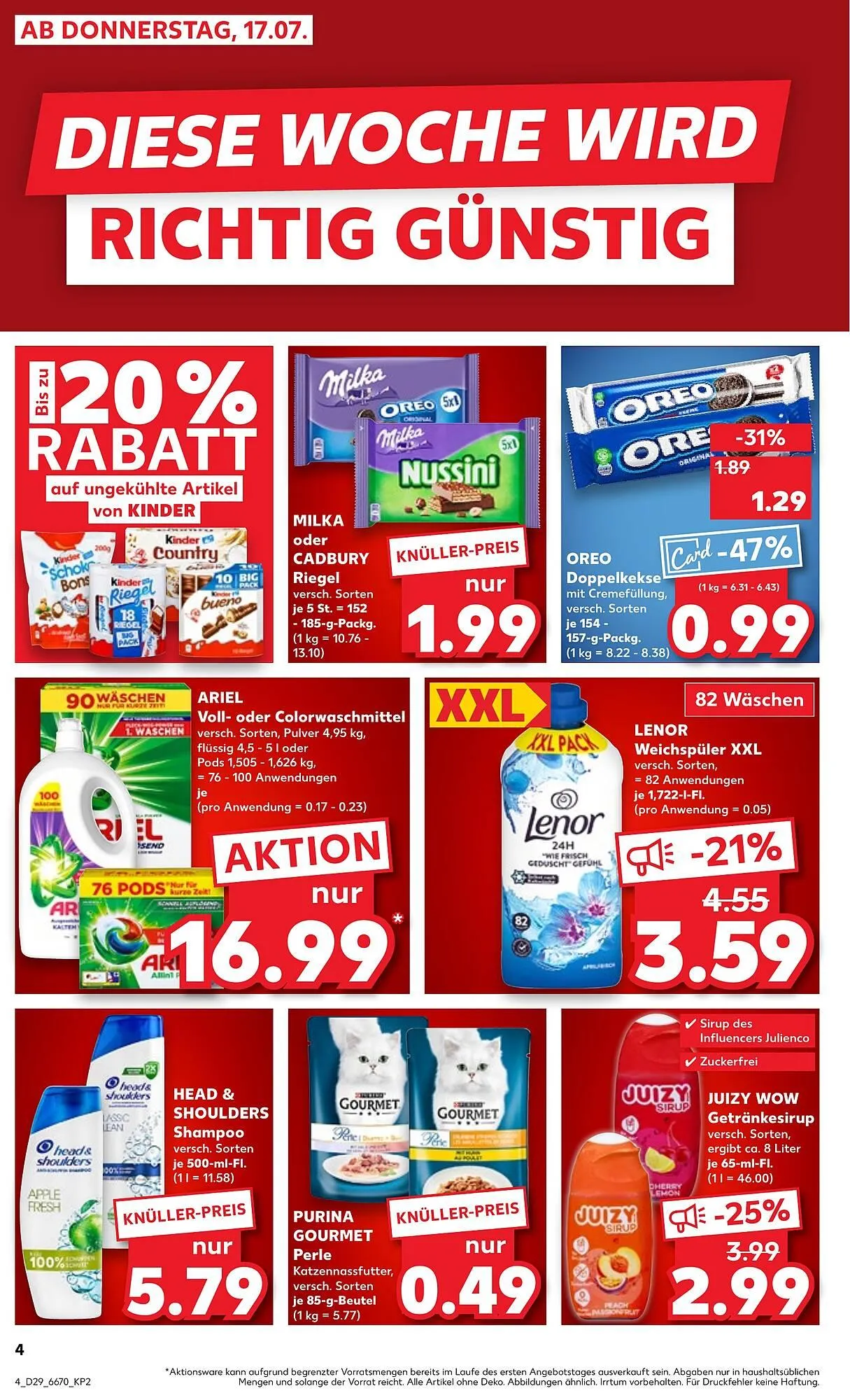 Kaufland Prospekt von 17. Juli bis 23. Juli 2025 - Prospekt seite 4