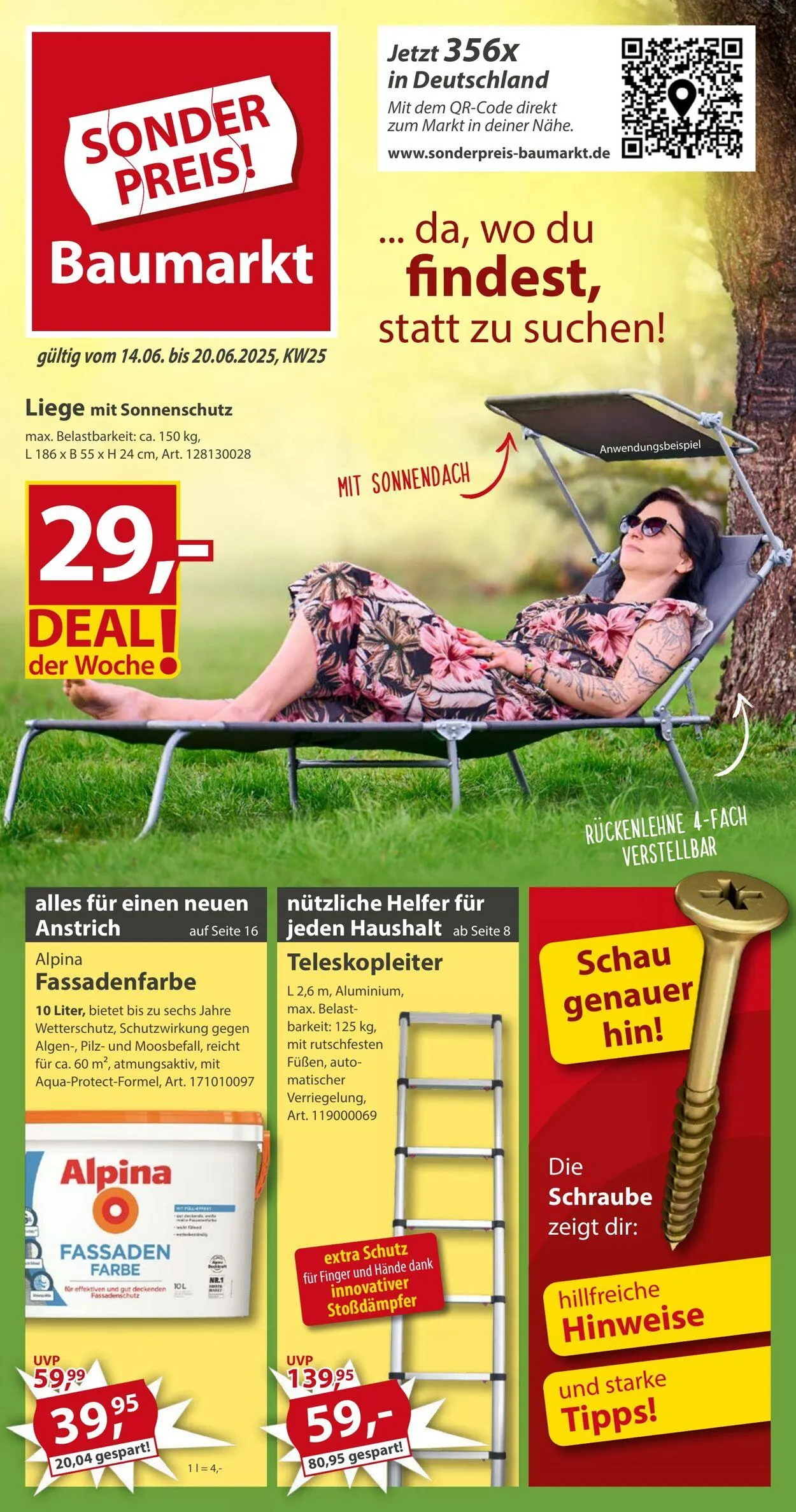 Sonderpreis Baumarkt Aktueller Prospekt von 7. Juni bis 22. Juni 2025 - Prospekt seite 1