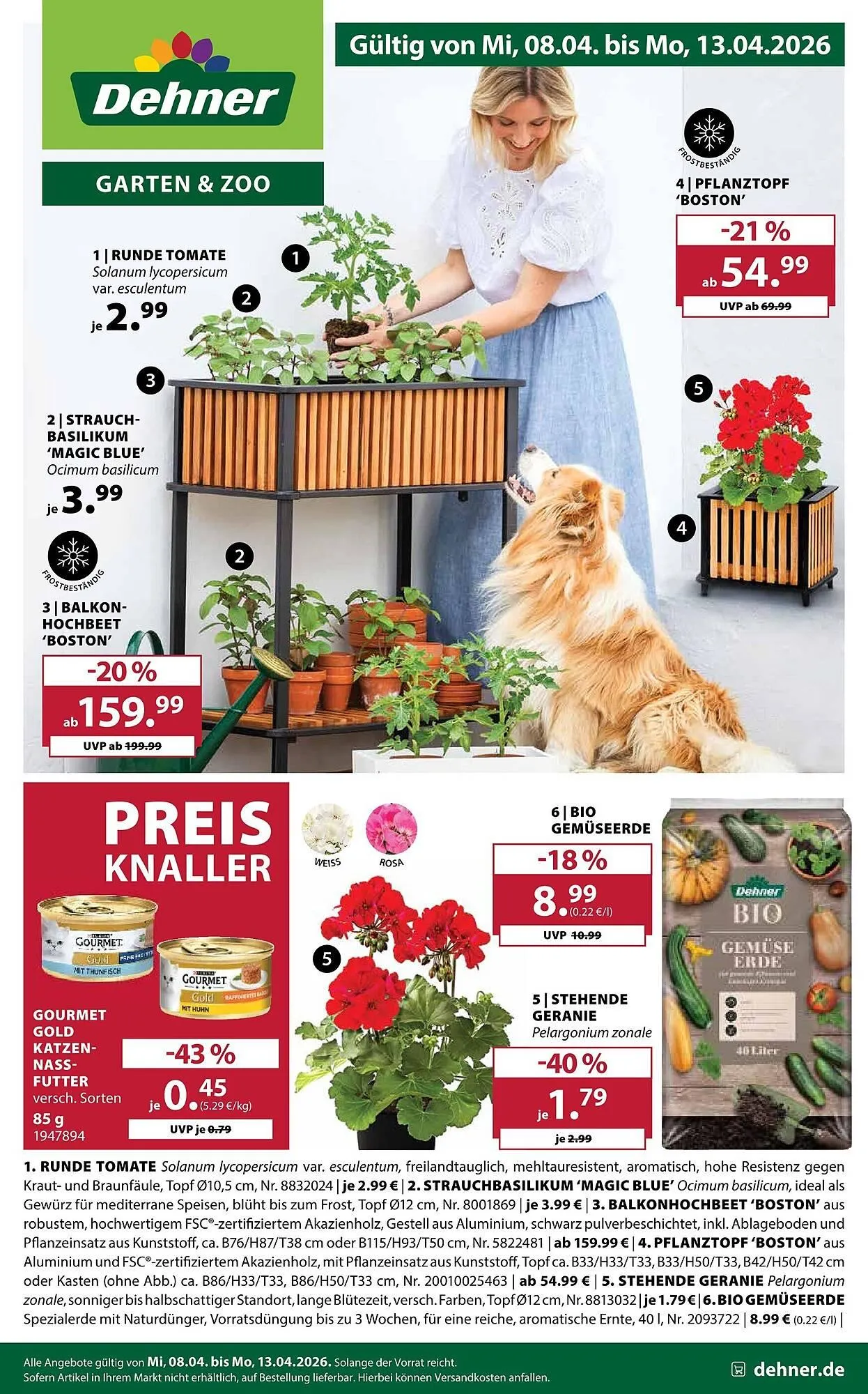 Dehner Prospekt von 8. April bis 13. April 2026 - Prospekt seite 1