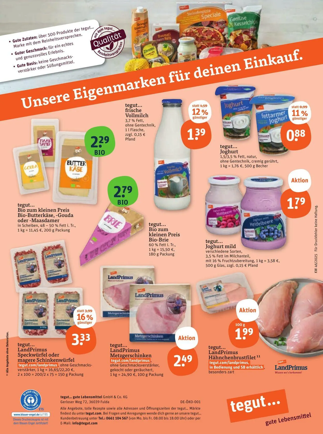 Tegut Aktueller Prospekt von 3. November bis 9. November 2025 - Prospekt seite 23