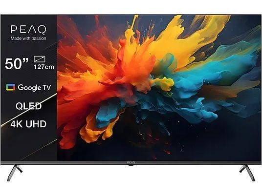 PEAQ PTV 50GQU-5024C 50" Google QLED UHD TV (50 Zoll / 126 cm, QLED 4K, SMART TV, Google TV)