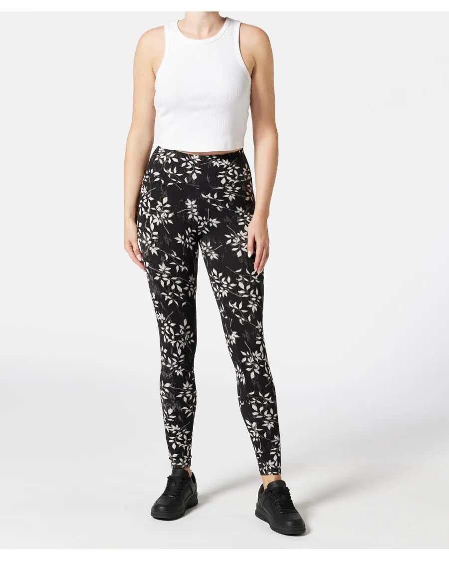 Leggings mit Blattmuster Janina, elastischer Bund