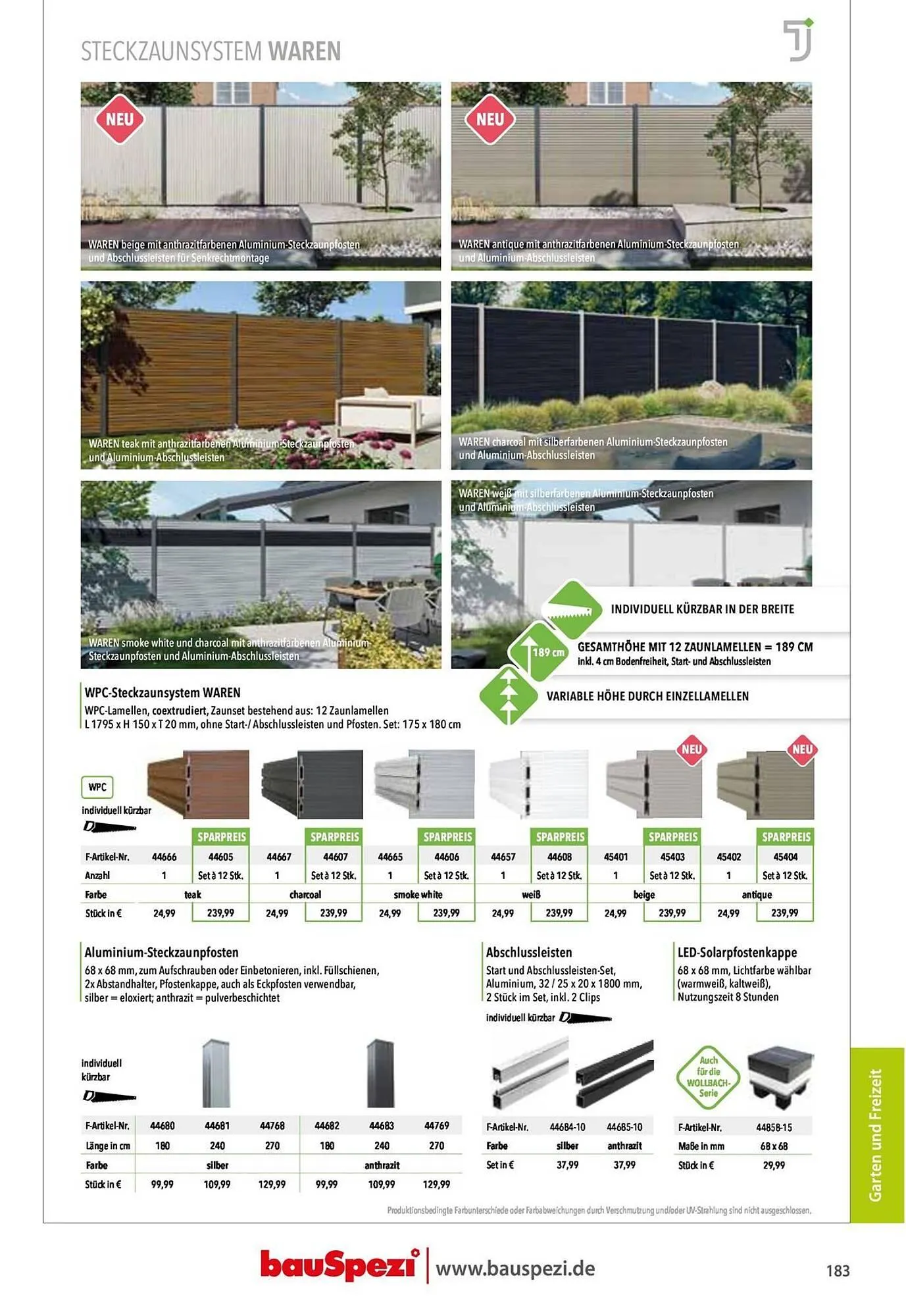 BauSpezi Prospekt von 15. April bis 31. Dezember 2026 - Prospekt seite 185
