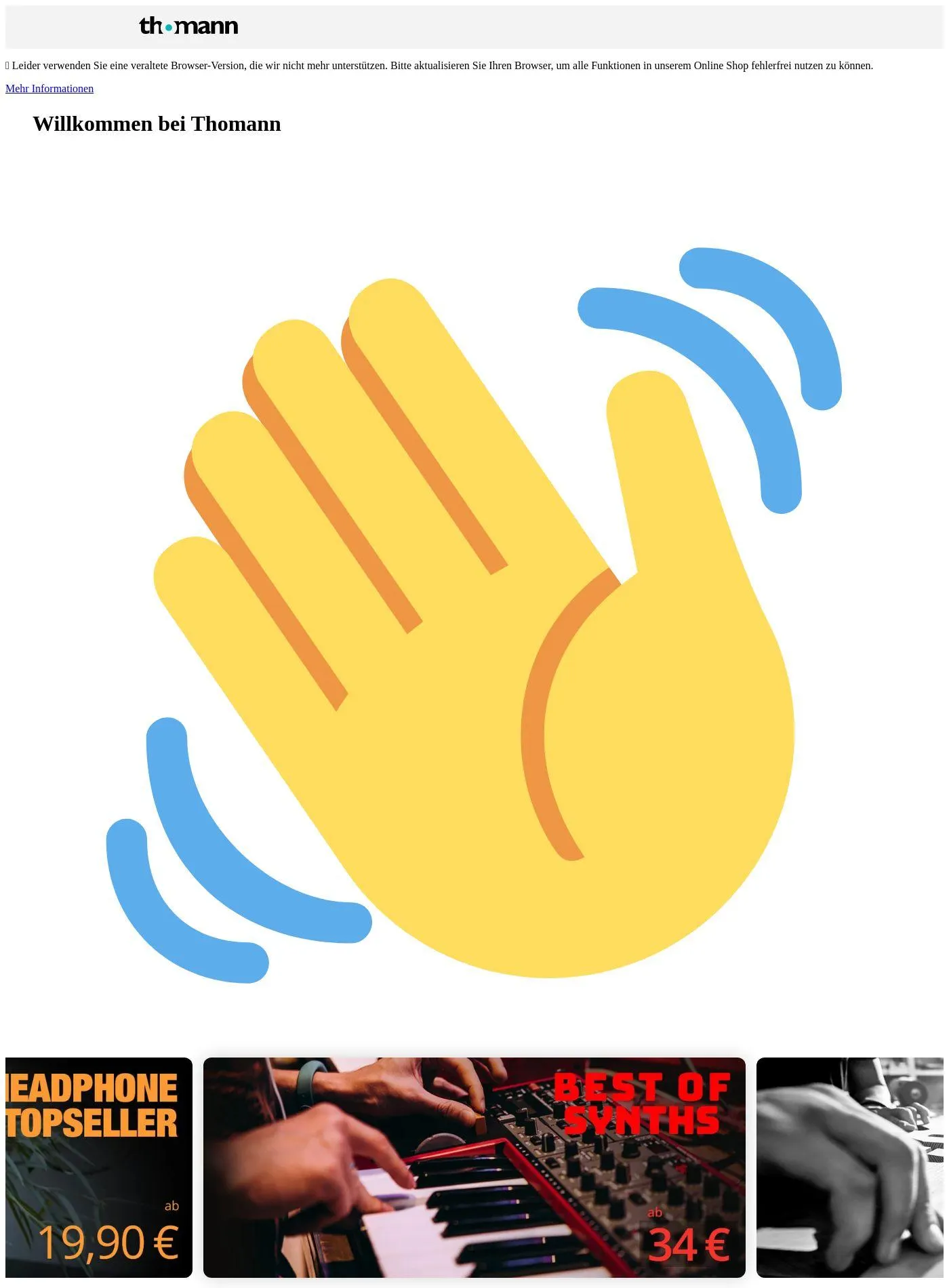 Thomann Aktueller Prospekt von 10. November bis 19. November 2025 - Prospekt seite 1