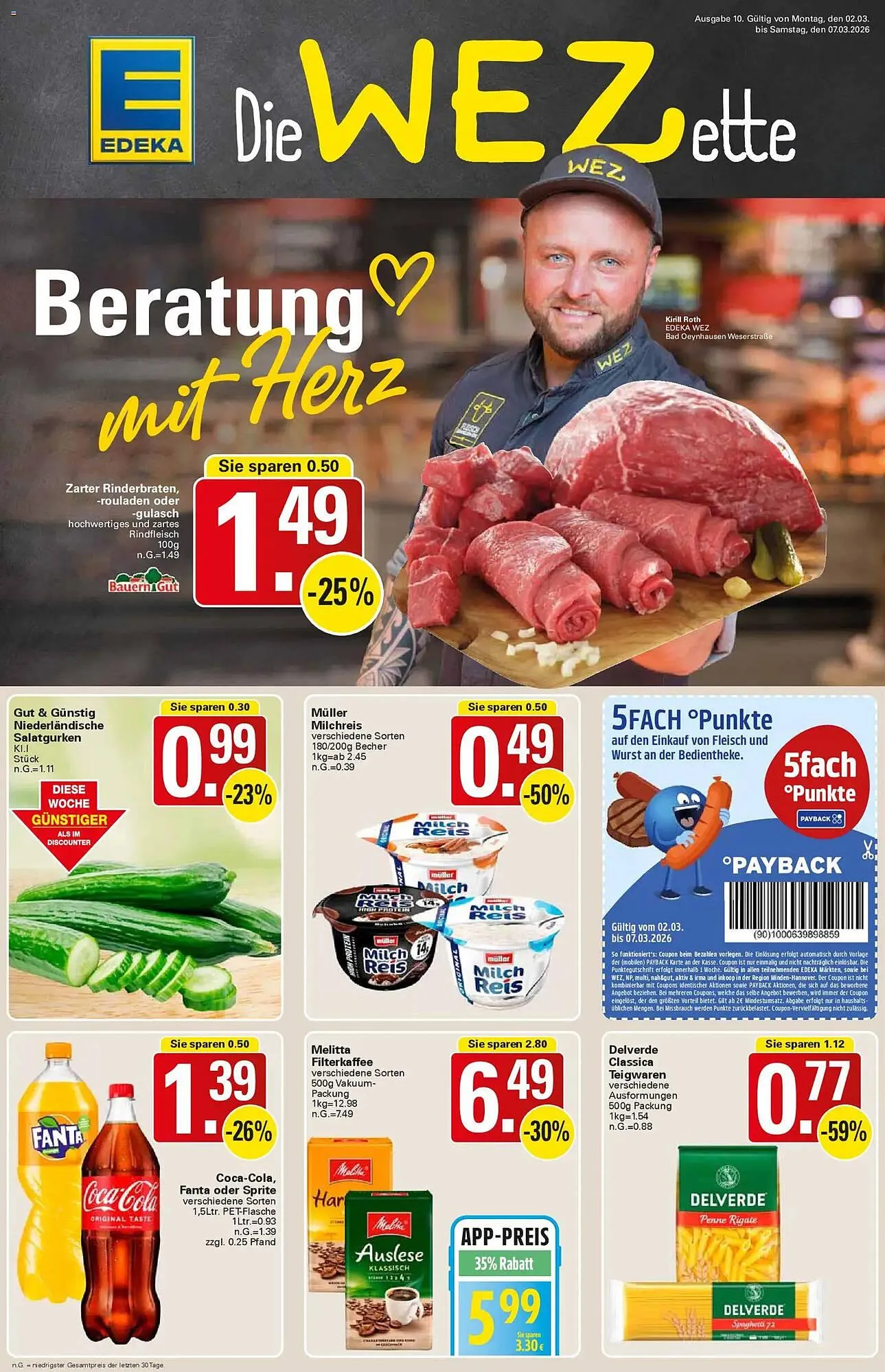 WEZ Prospekt von 2. März bis 7. März 2026 - Prospekt seite 1