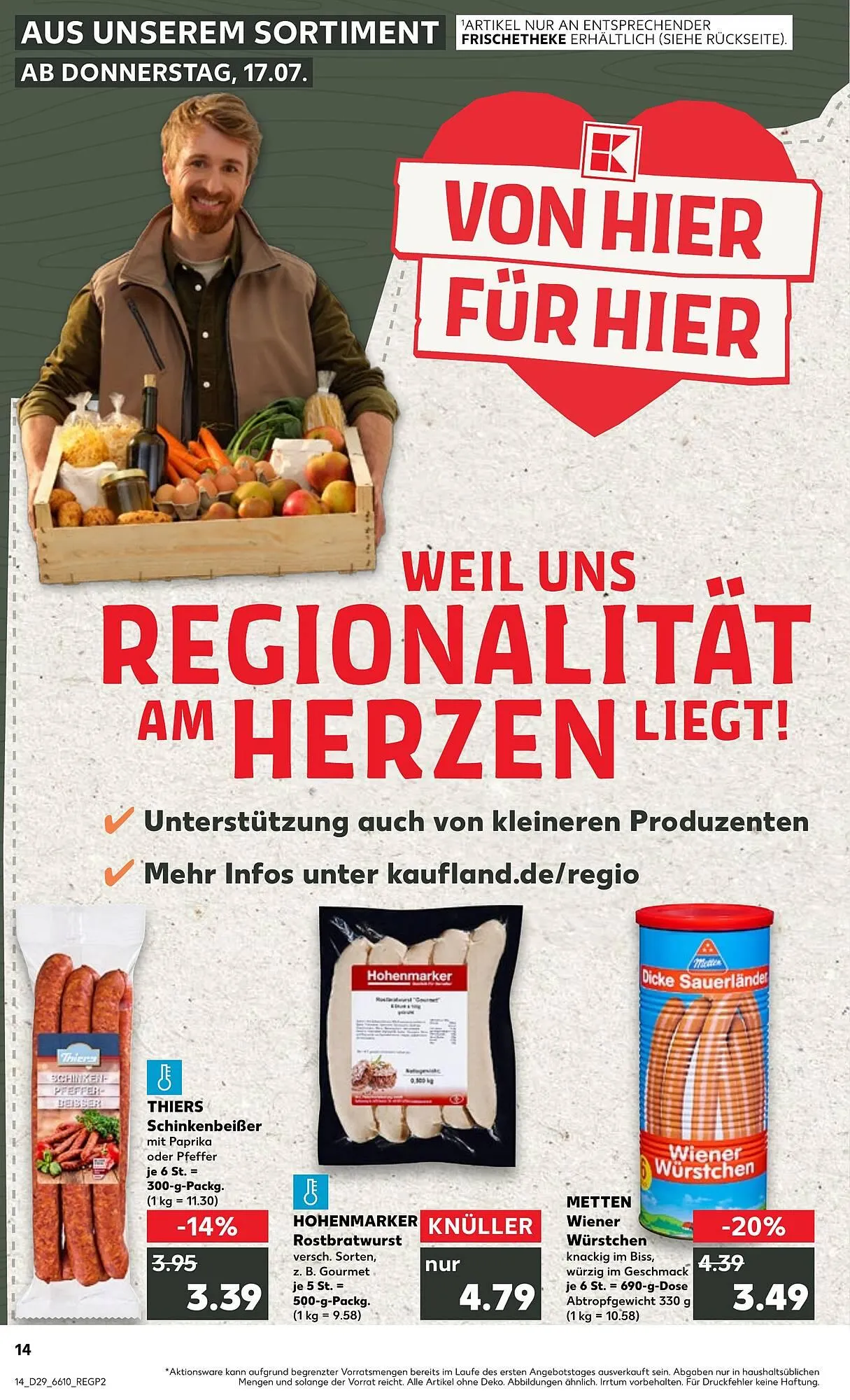 Kaufland Prospekt von 17. Juli bis 23. Juli 2025 - Prospekt seite 14
