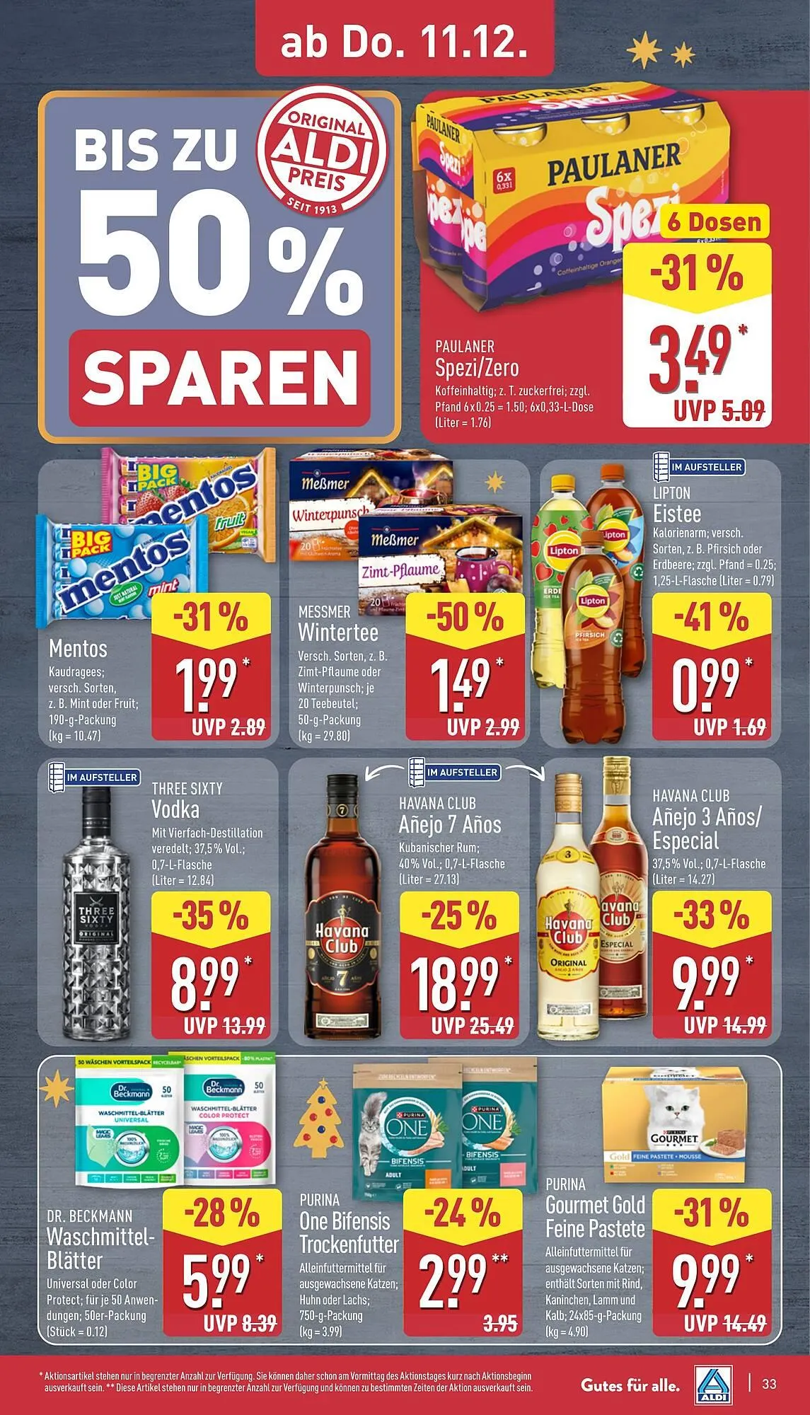 Aldi Nord Prospekt von 8. Dezember bis 13. Dezember 2025 - Prospekt seite 33