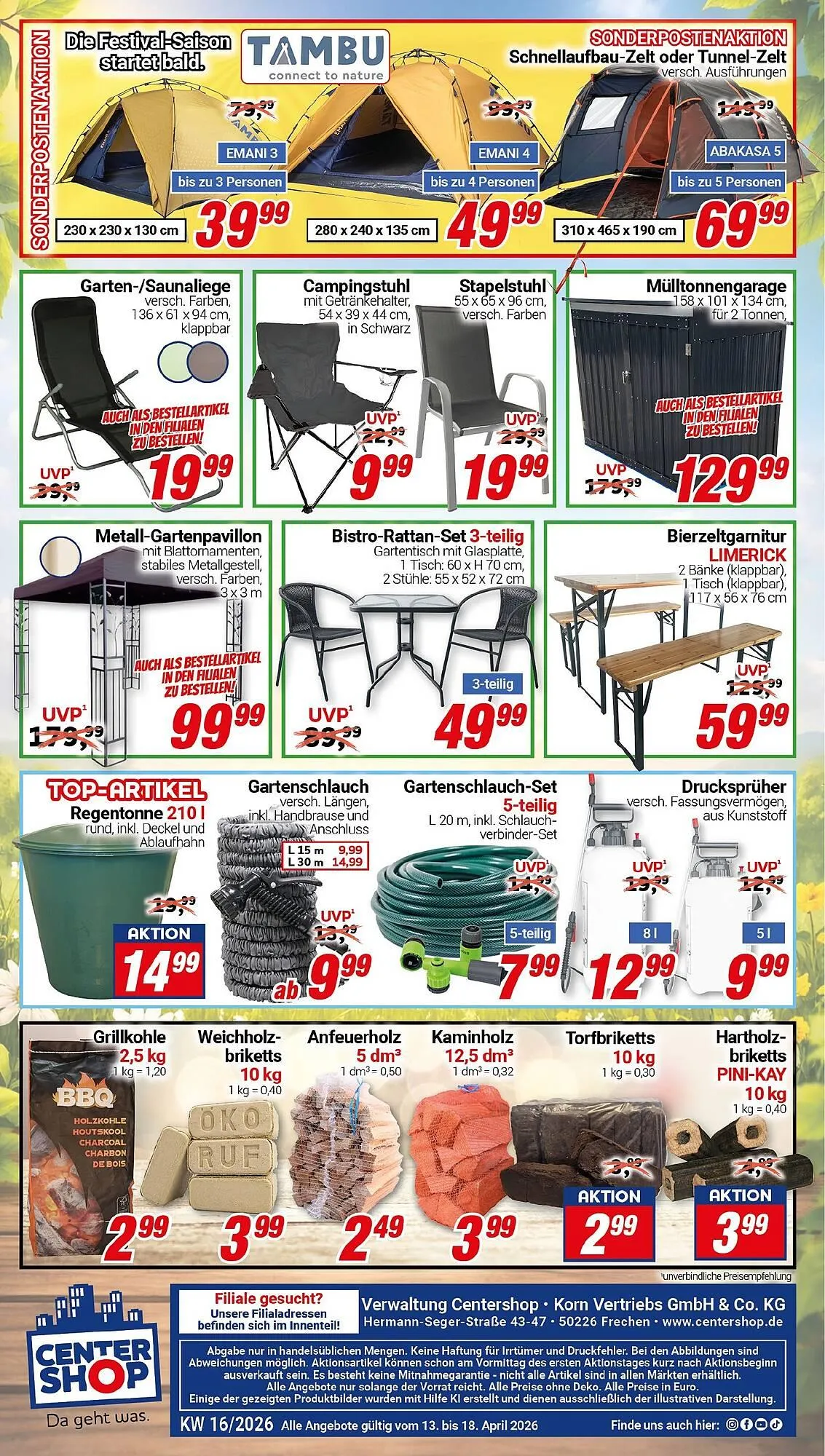 CENTERSHOP Prospekt von 13. April bis 18. April 2026 - Prospekt seite 20