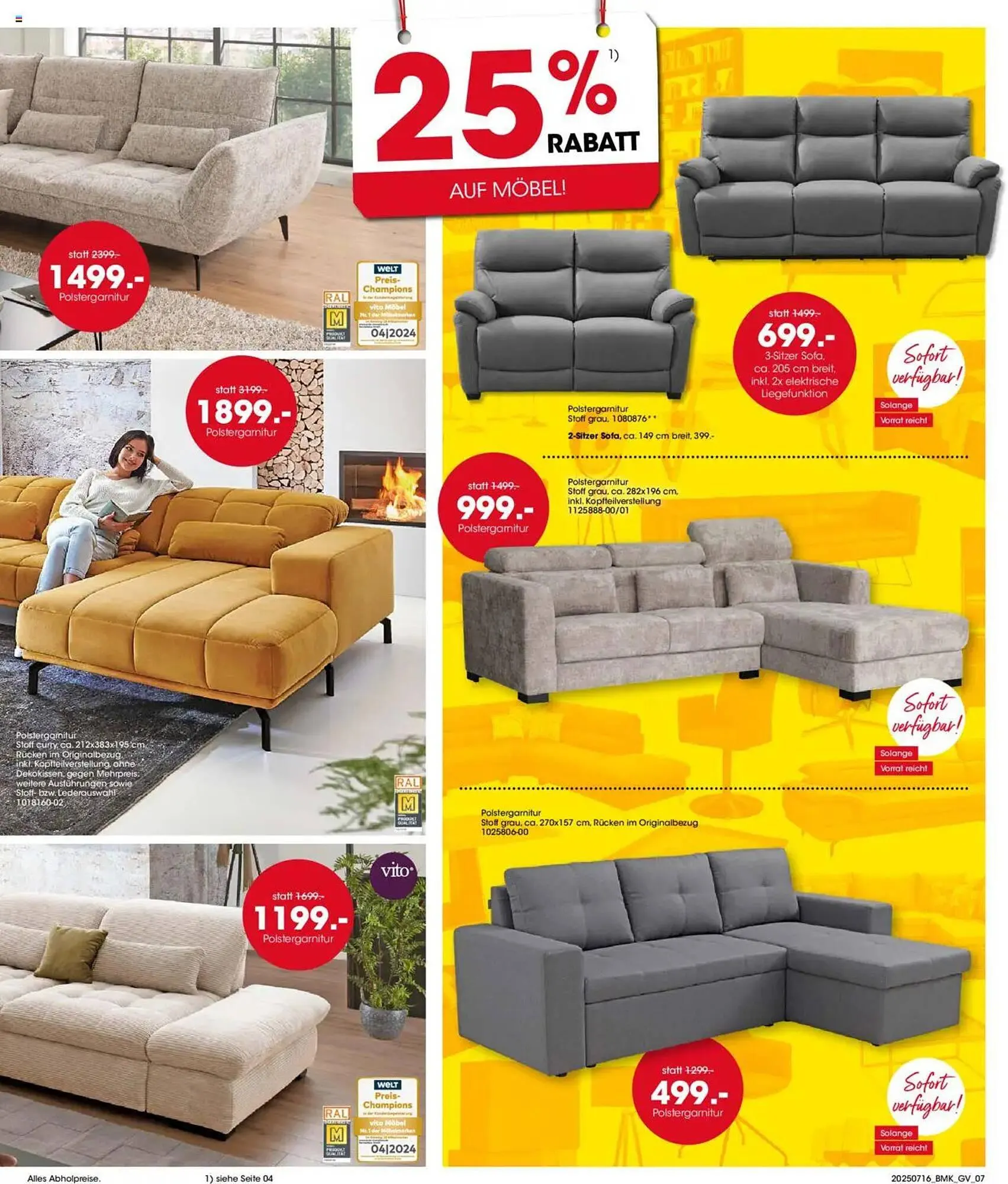 Möbel Martin Prospekt von 16. Juli bis 3. August 2025 - Prospekt seite 7