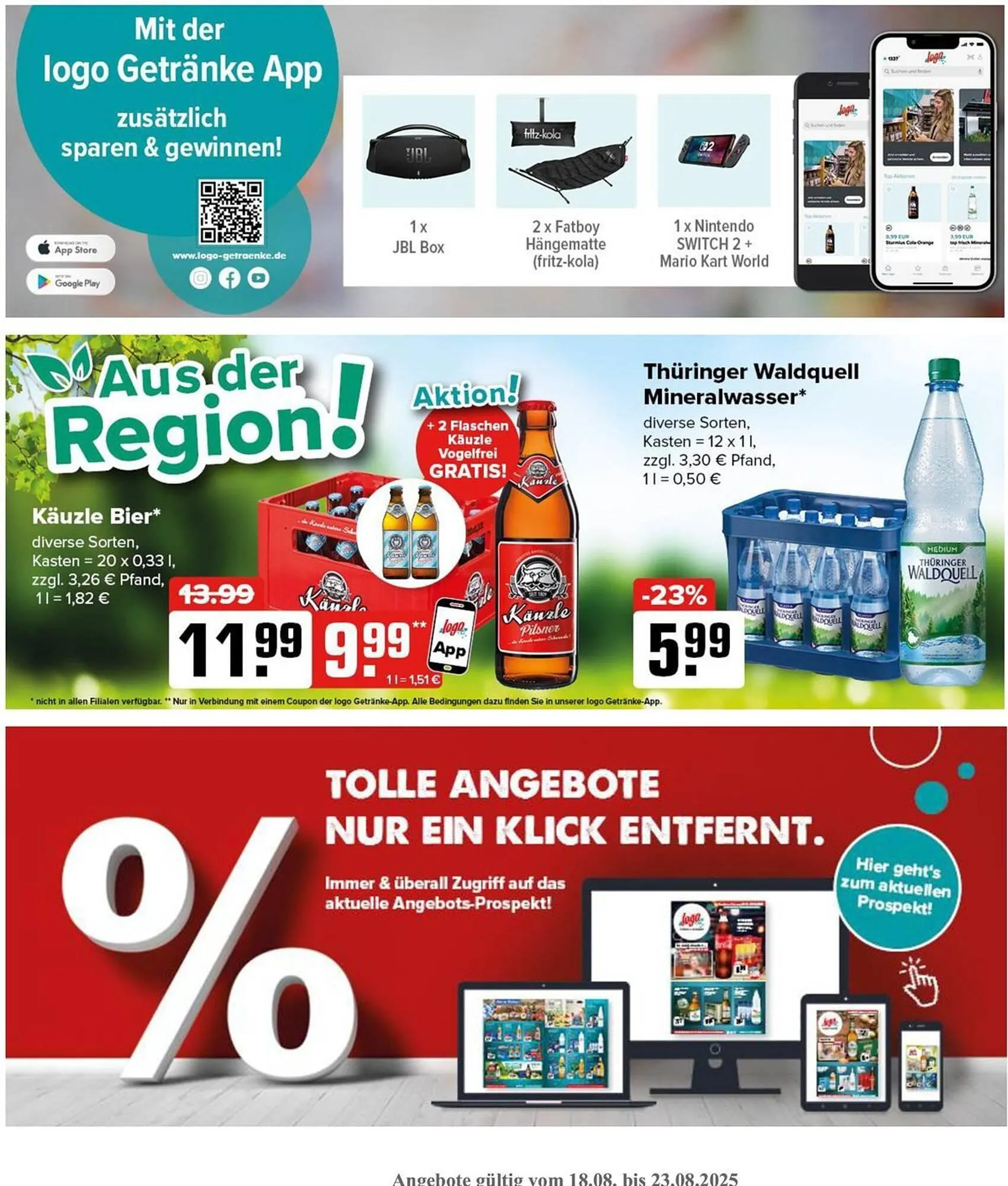 Logo Getränkemarkt Prospekt von 18. August bis 23. August 2025 - Prospekt seite 2