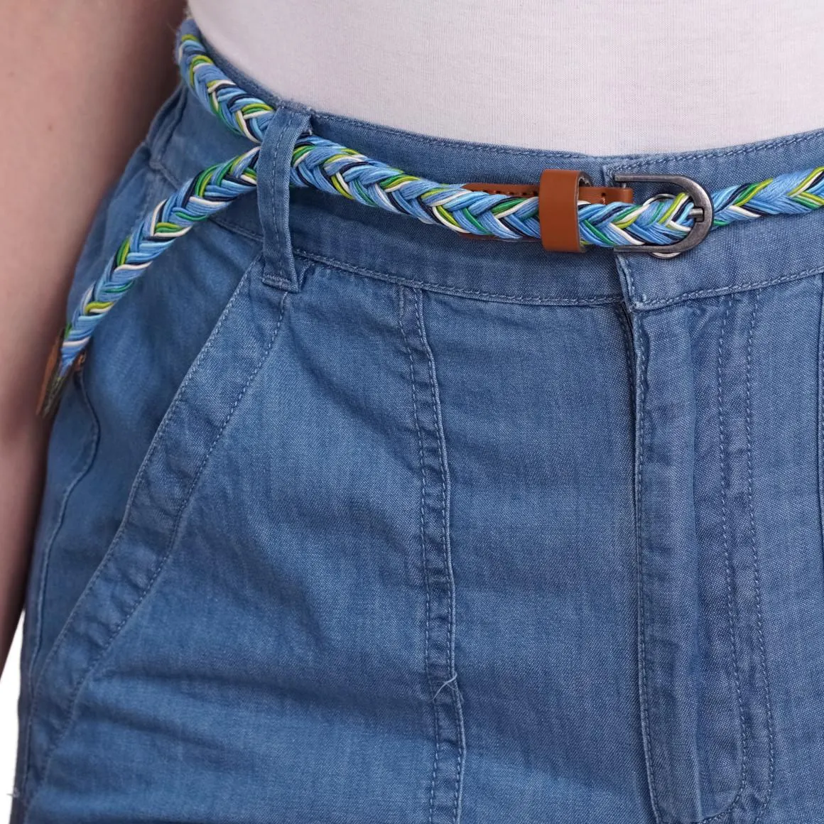 7/8 Damen Culotte mit Gürtelband