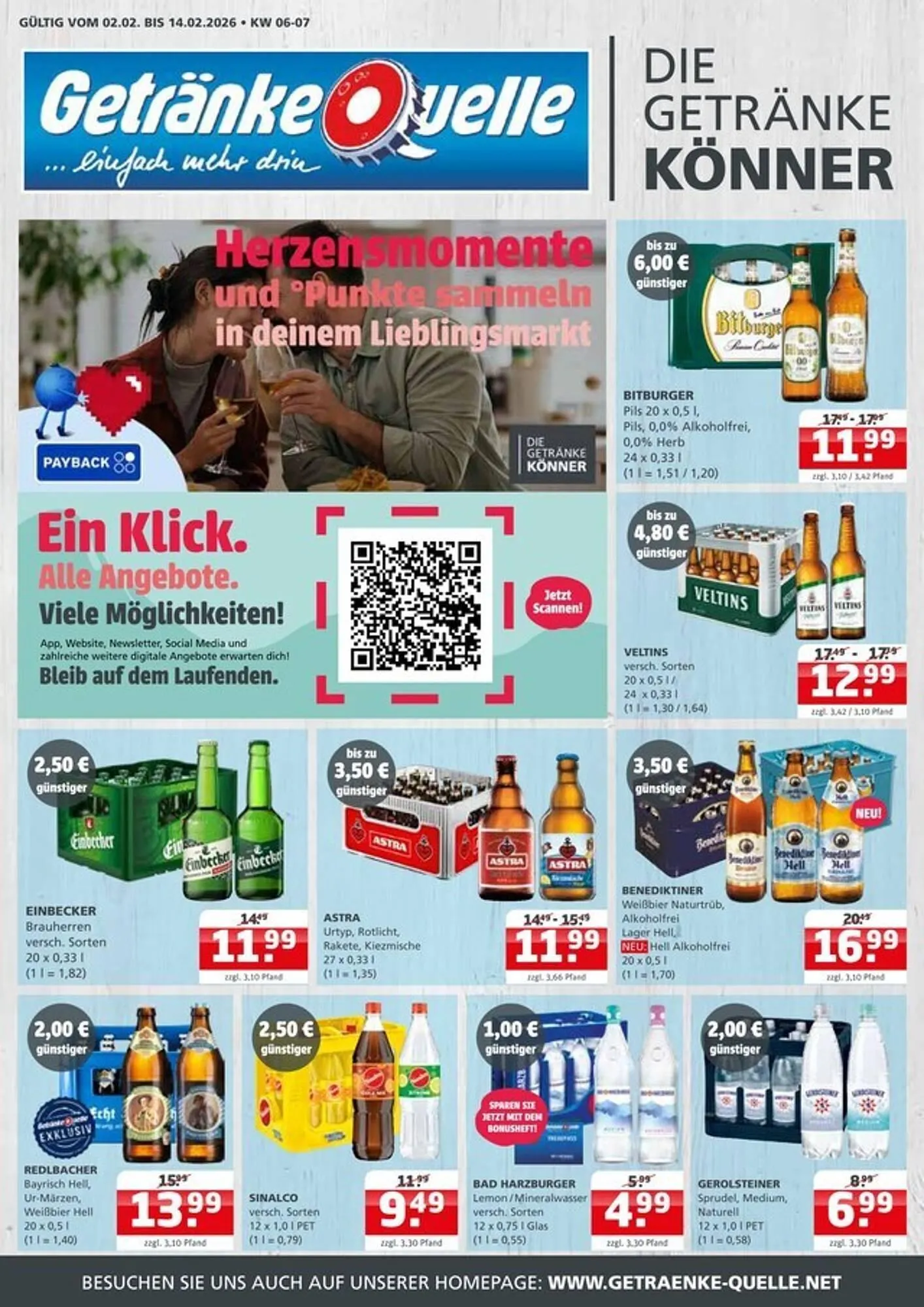 Getränke Quelle Prospekt von 2. Februar bis 14. Februar 2026 - Prospekt seite 1