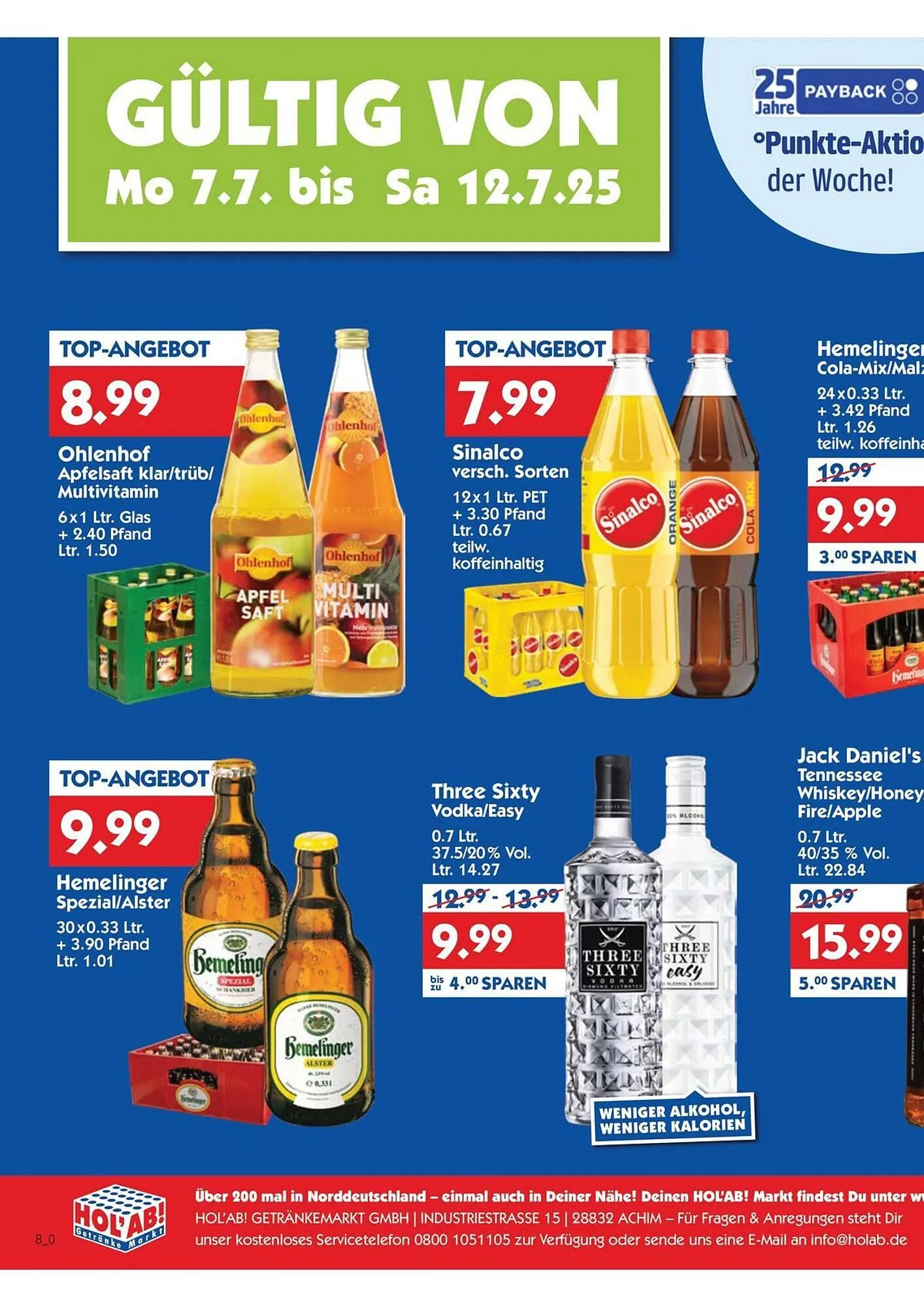 Hol'ab Getränkemarkt Prospekt von 7. Juli bis 12. Juli 2025 - Prospekt seite 2