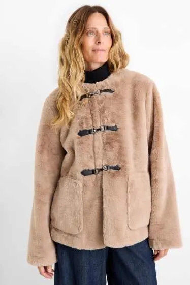 Faux fur jacket