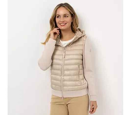 STRANDFEIN Outdoorjacke Materialmix Stepp und Scuba figurumspielend