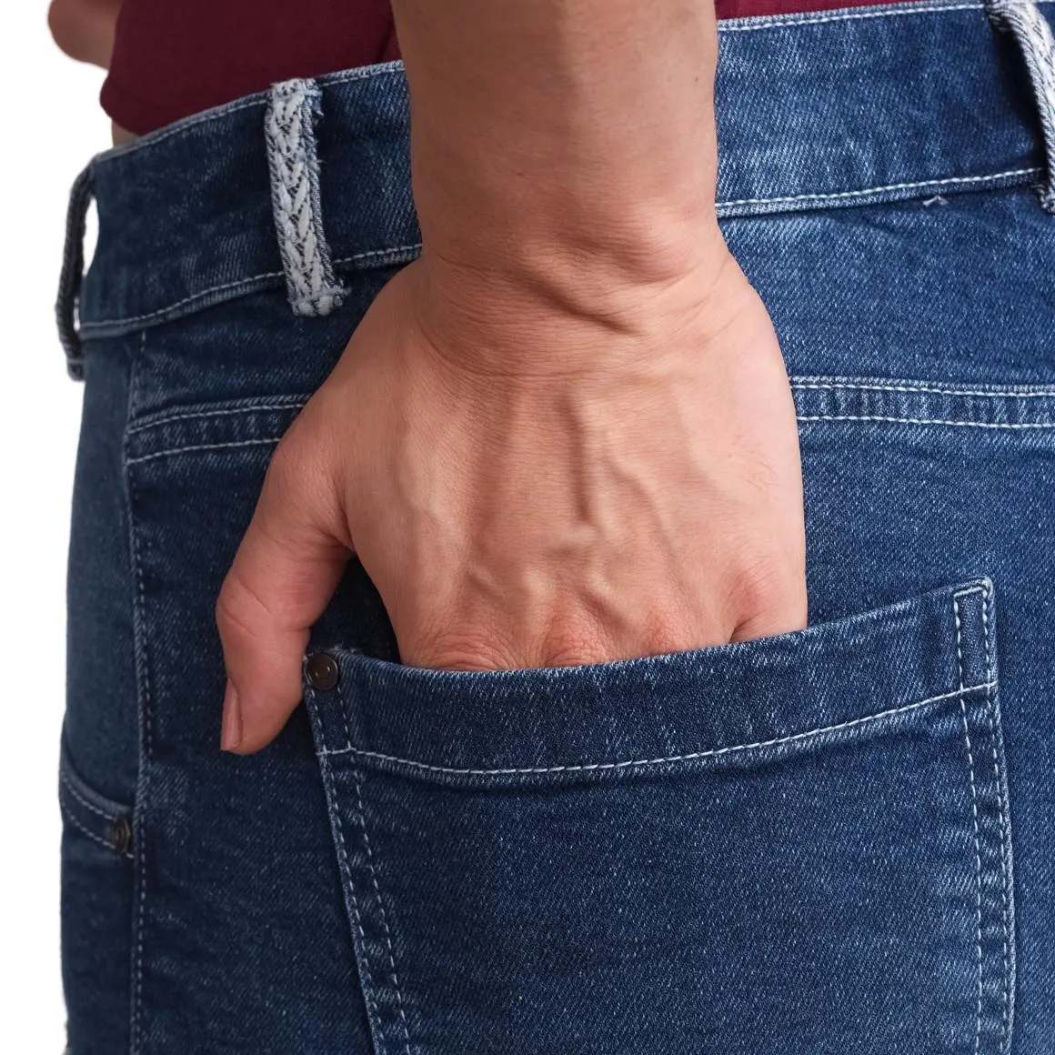 Damen Trachtenshorts in Denim-Optik