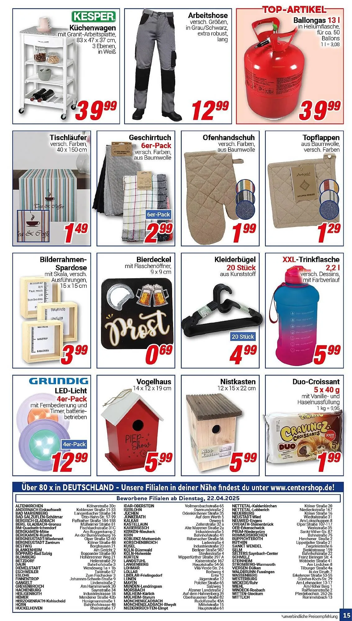 CENTERSHOP Prospekt von 21. April bis 27. April 2025 - Prospekt seite 15