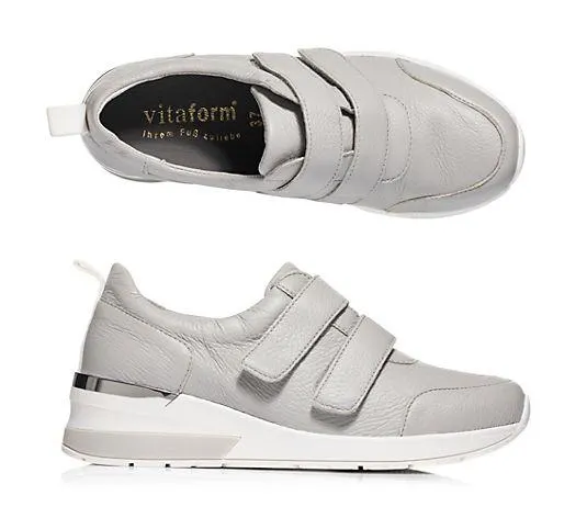 Wählen Sie Ihre Variante: B-Ware VITAFORM Damen-Sneaker Hirschleder 2 Klettriemen