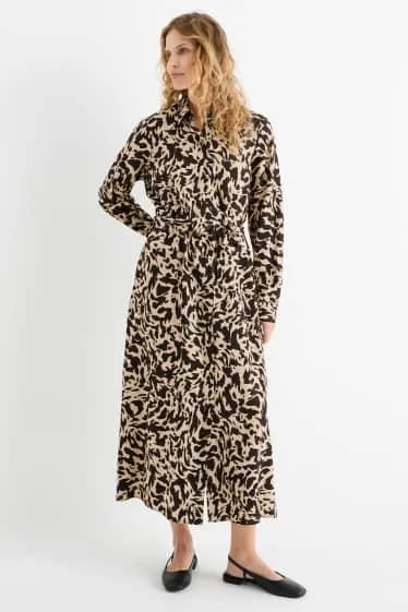 Shirt dress - patterned