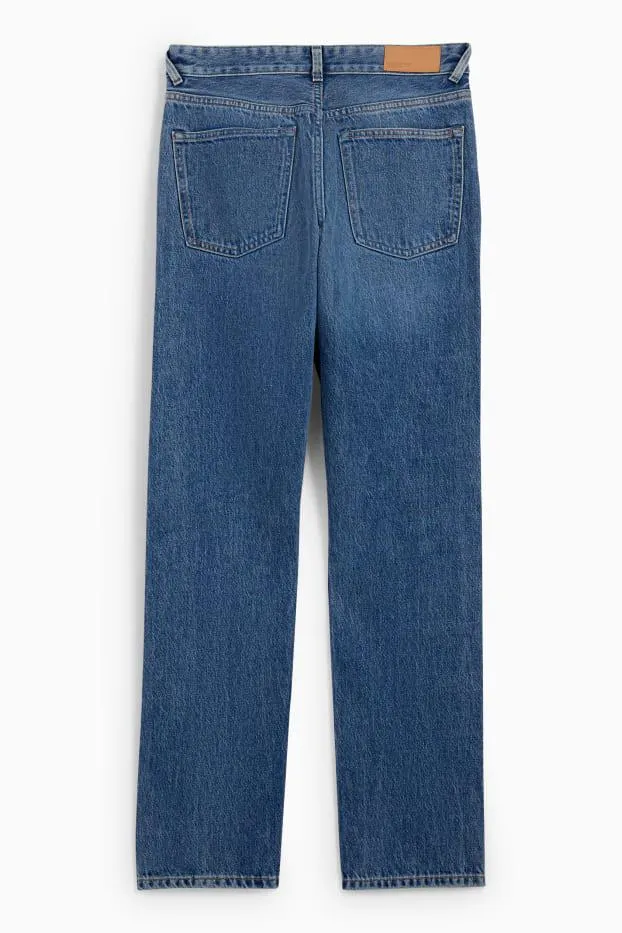 Straight jeans - mid-rise waist