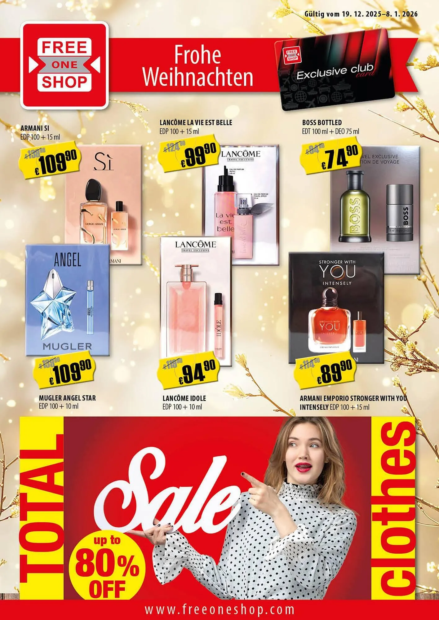 FreeOneShop Prospekt von 19. Dezember bis 8. Januar 2026 - Prospekt seite 1