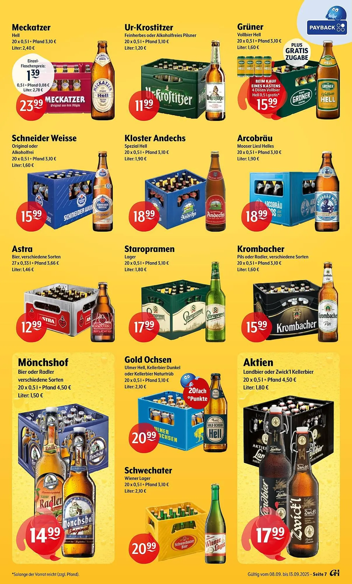 Getränke Hoffmann Prospekt von 8. September bis 13. September 2025 - Prospekt seite 7