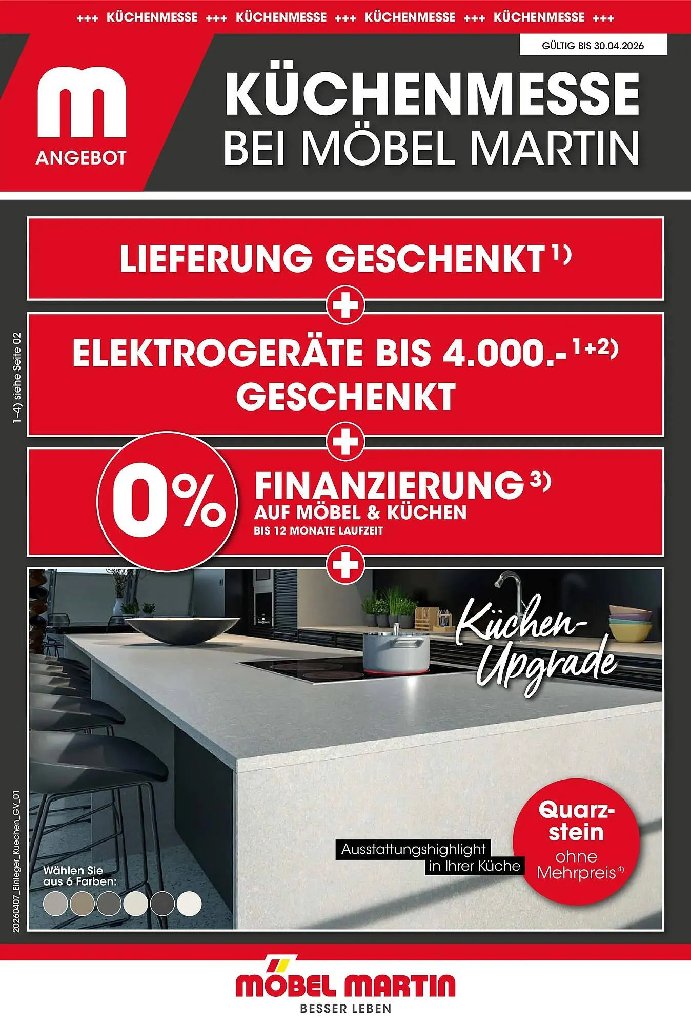 Möbel Martin Prospekt von 6. April bis 30. April 2026 - Prospekt seite 1