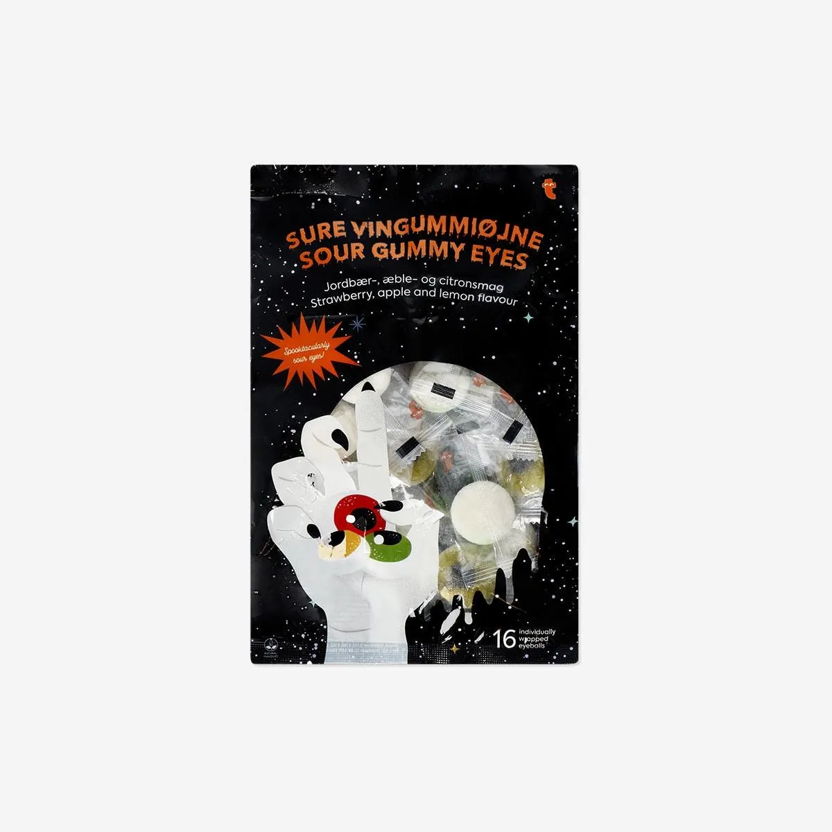 Halloween sour gummy eyeballs - Apple strawberry and lemon flavour