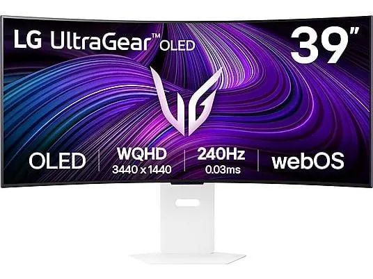 LG 39GX90SA-W 39IN 99.1CM 3440 X 1440 240 HZ 0.03MS 39 Zoll OLED 4K LG Monitor (0,03 ms Reaktionszeit , 60 Hz nativ)