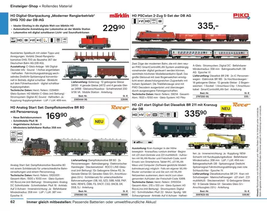 Modellbahn Katalog von 29. Oktober bis 31. Dezember 2025 - Prospekt seite 64