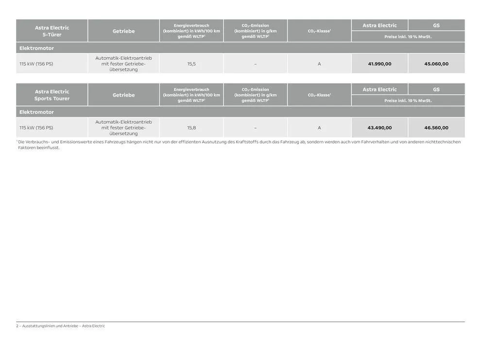 Opel Astra Electric von 23. März bis 23. März 2025 - Prospekt seite 2