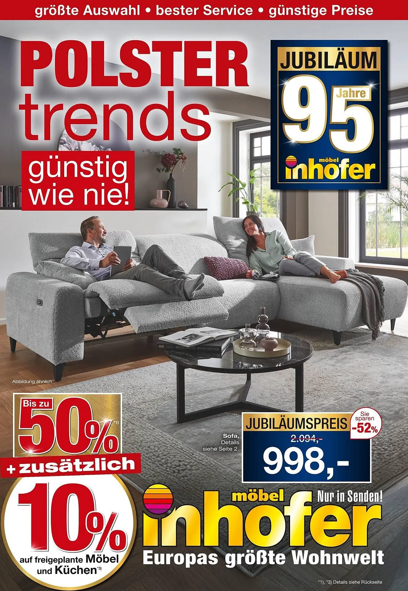 Möbel Inhofer Prospekt von 8. Januar bis 31. Januar 2026 - Prospekt seite 1