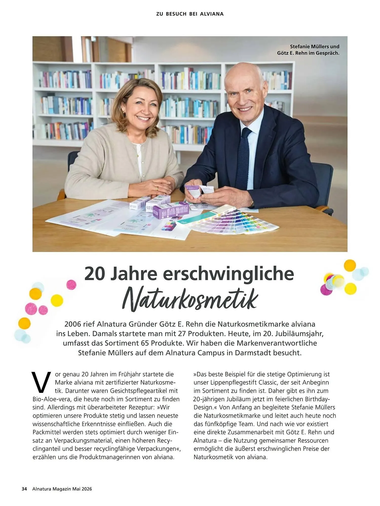 Alnatura Magazin von 1. Mai bis 1. Juni 2026 - Prospekt seite 34