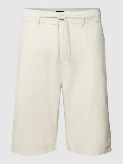 Bermudas mit Tunnelzug in offwhite melange