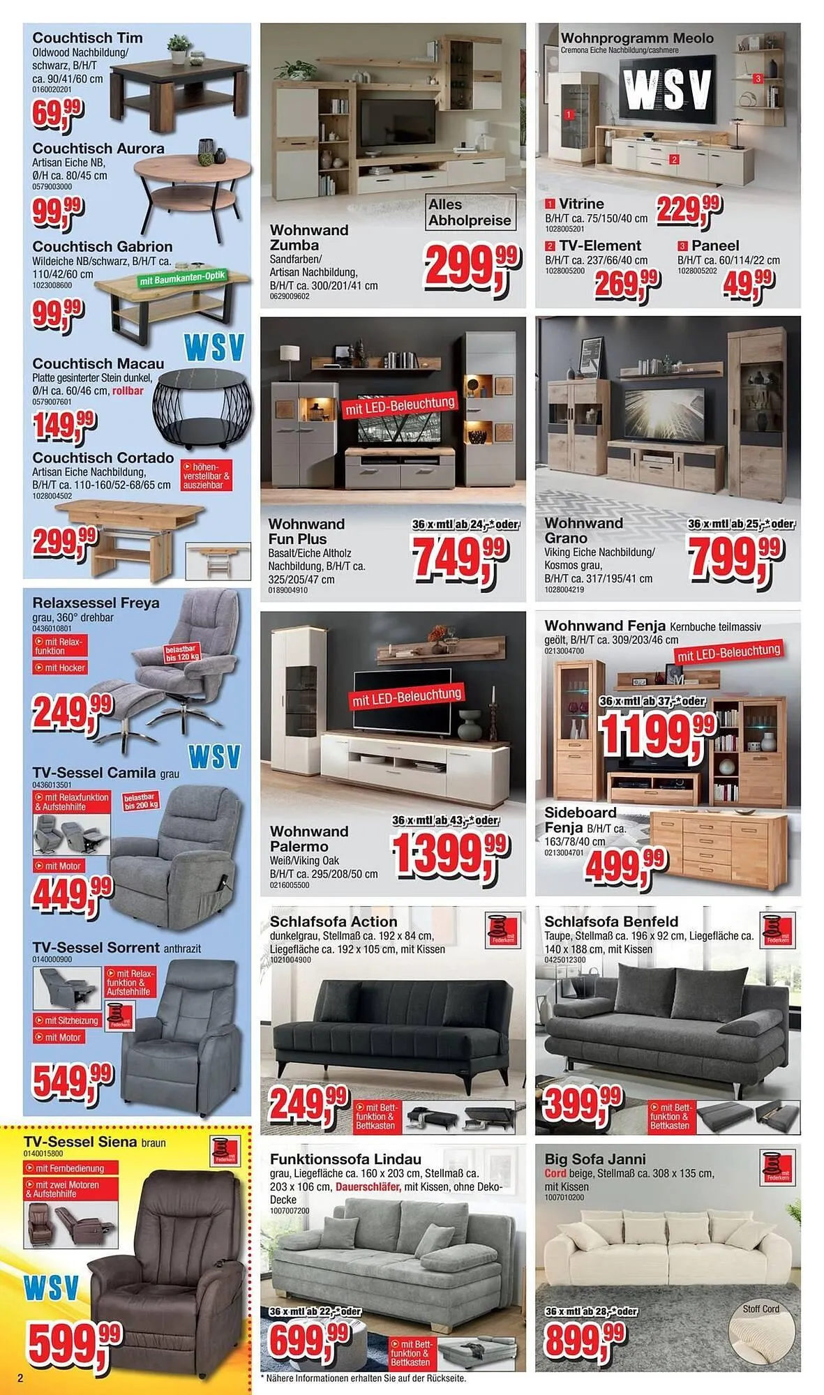 Möbelfundgrube Prospekt von 1. Januar bis 14. Januar 2026 - Prospekt seite 2