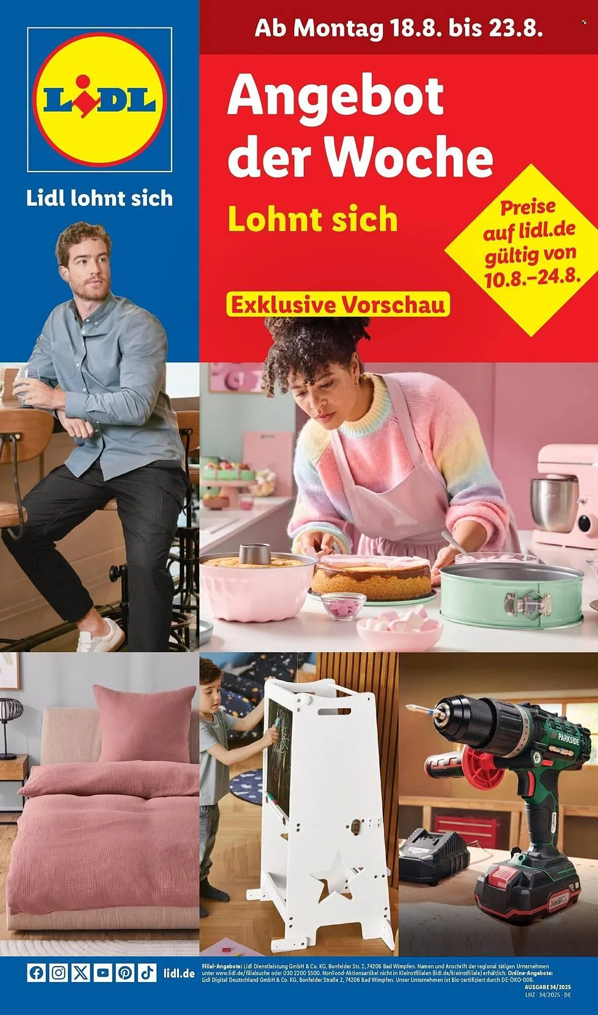 Lidl Prospekt von 18. August bis 23. August 2025 - Prospekt seite 1