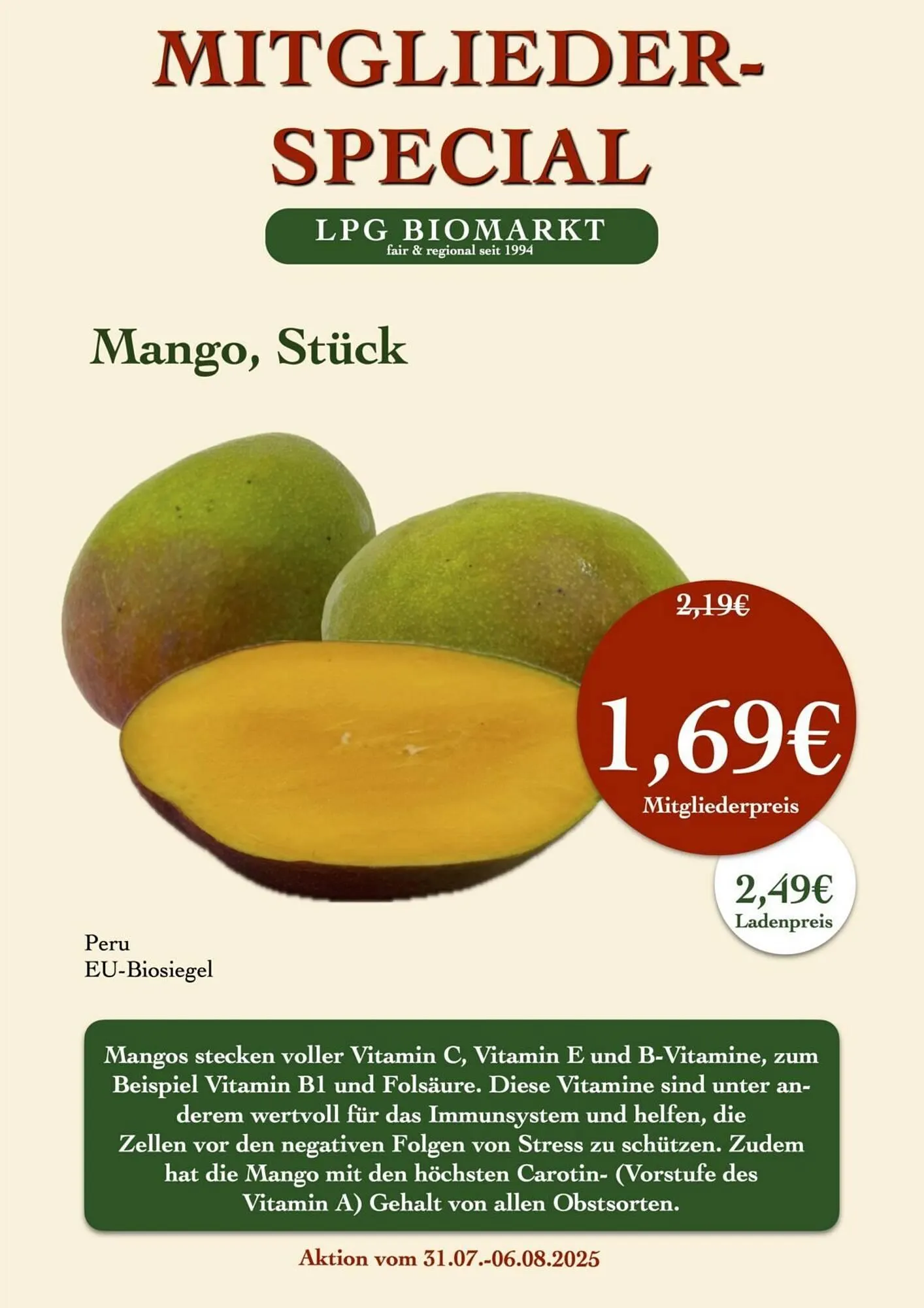 LPG Biomarkt Prospekt von 31. Juli bis 6. August 2025 - Prospekt seite 6