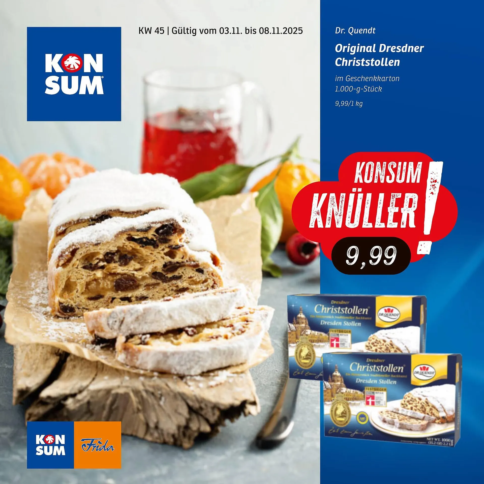 KONSUM Prospekt von 3. November bis 8. November 2025 - Prospekt seite 1