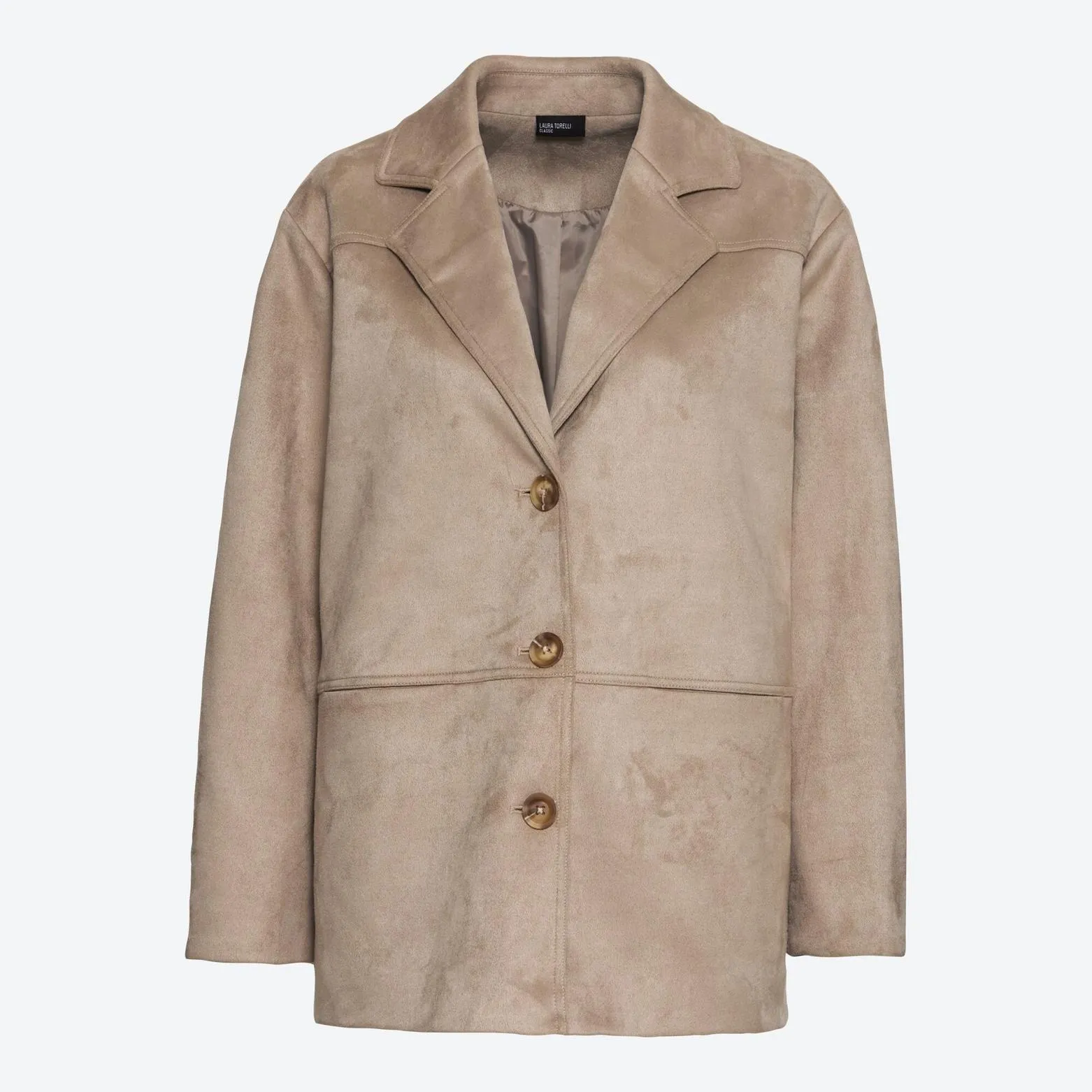 Damen-Jacke in Wildlederoptik mit Elasthan