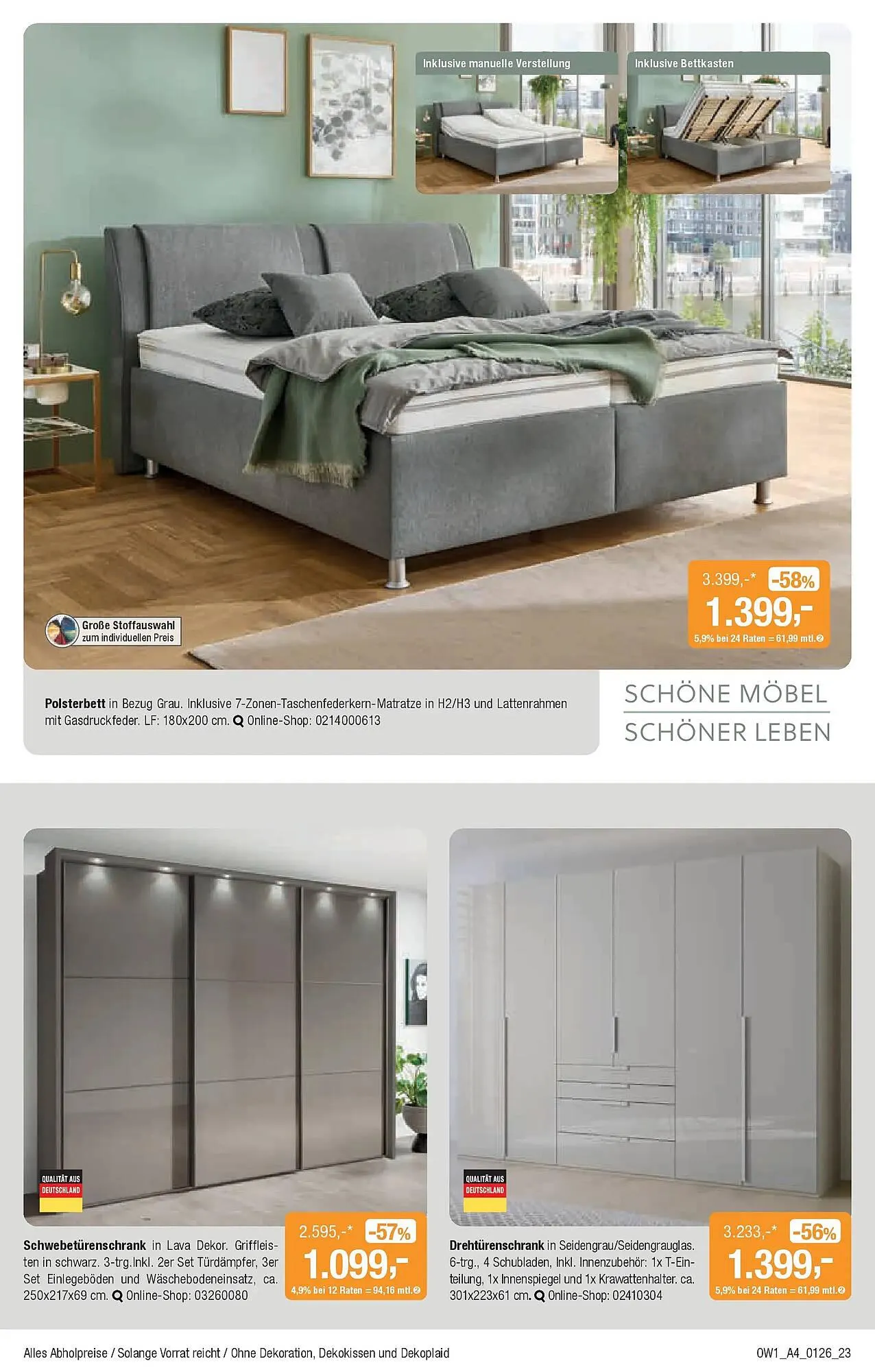 Opti Wohnwelt Prospekt von 18. Dezember bis 28. Januar 2026 - Prospekt seite 23