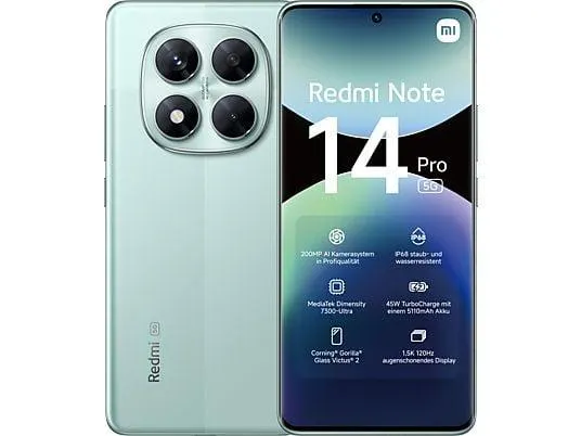 XIAOMI Redmi Note 14 Pro 5G 256 GB Coral Green Dual SIM