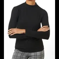 Strukturiertes Langarmshirt Janina, Stehkragen