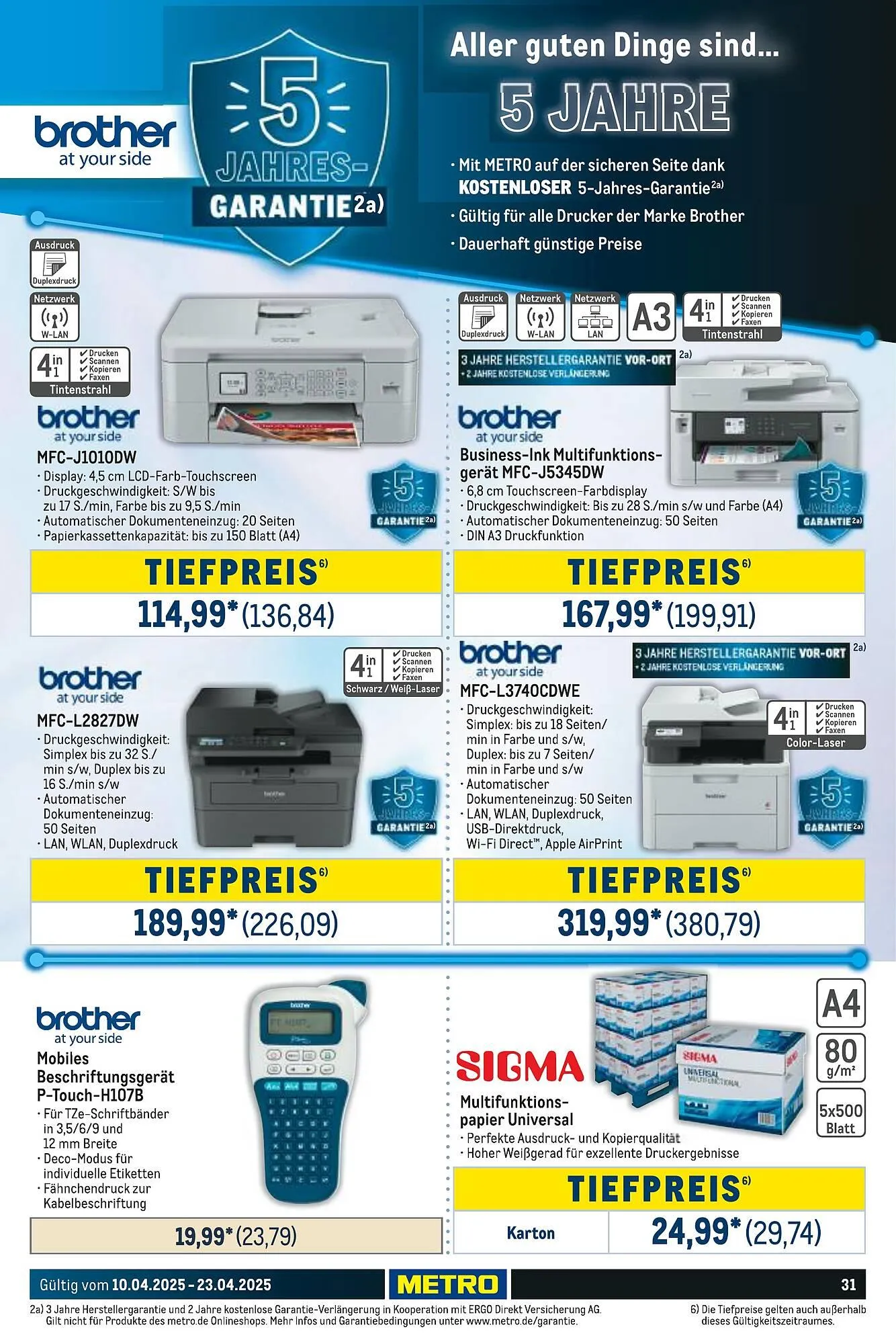 METRO Prospekt von 10. April bis 23. April 2025 - Prospekt seite 31