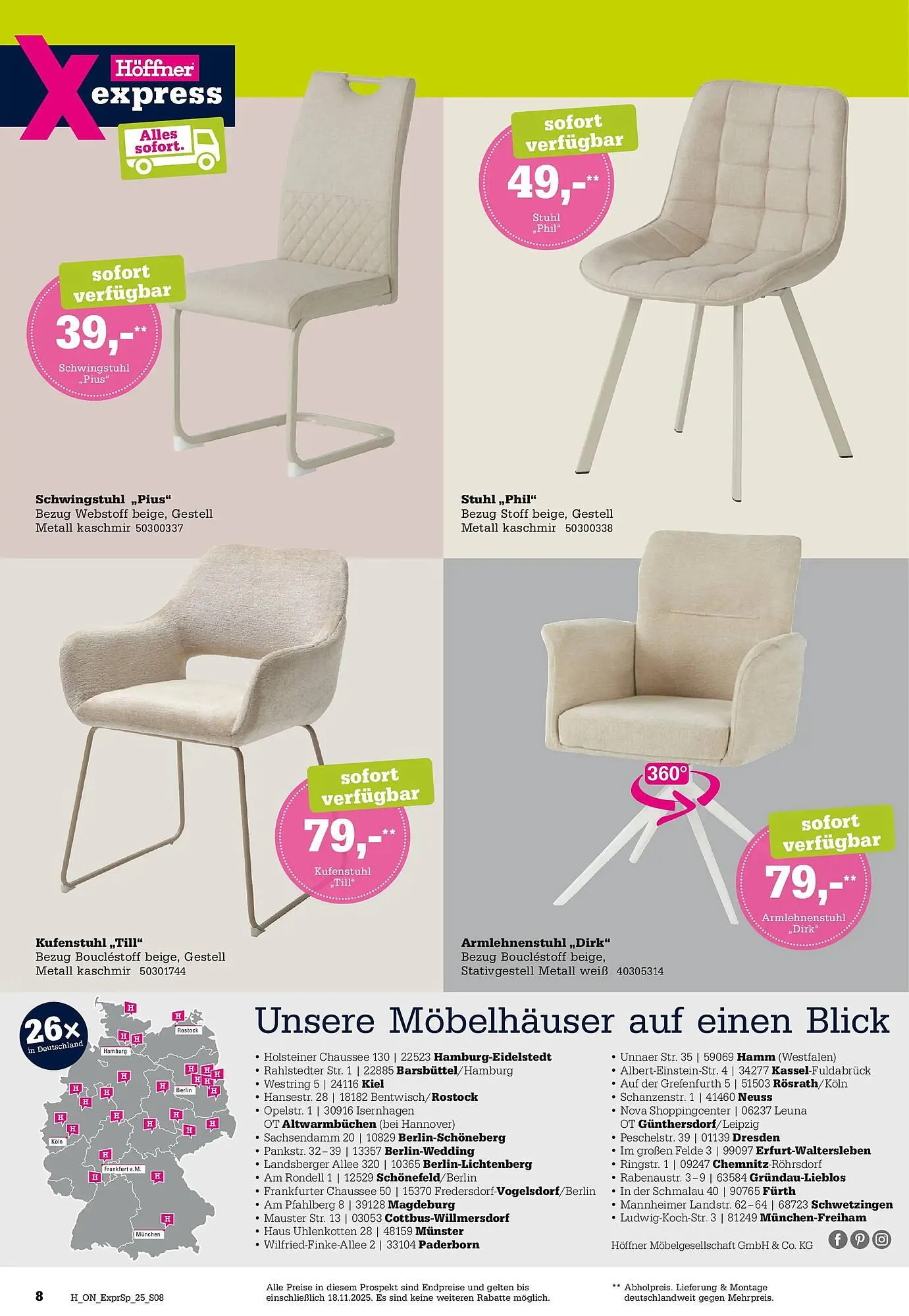 Höffner Prospekt von 11. November bis 18. November 2025 - Prospekt seite 8