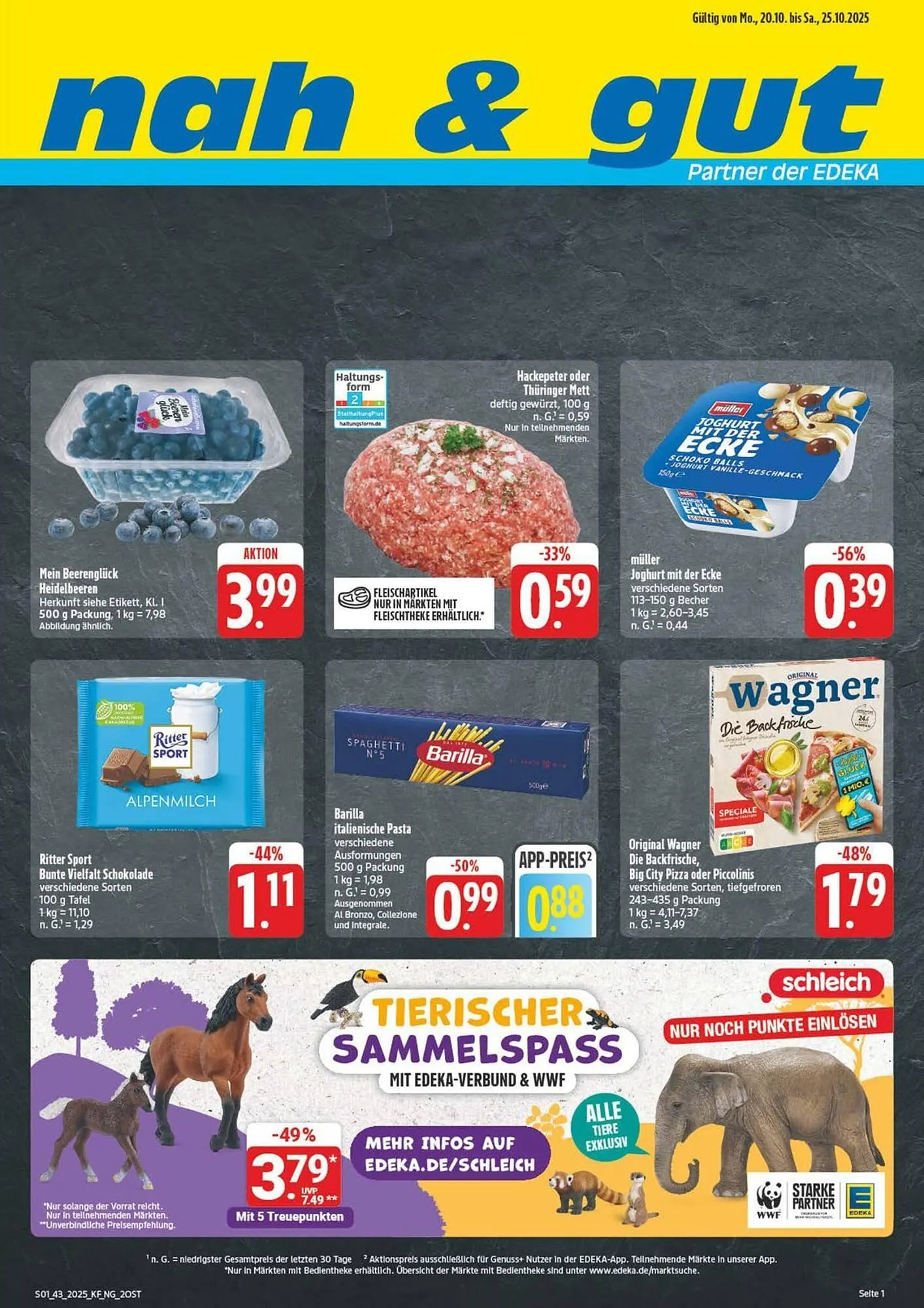 Nah & gut Prospekt von 18. Oktober bis 25. Oktober 2025 - Prospekt seite 1