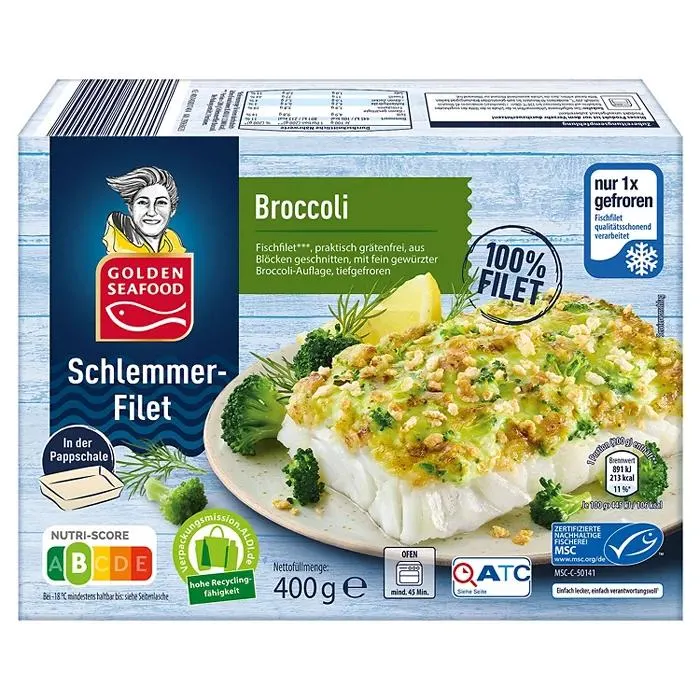 GOLDEN SEAFOOD Schlemmerfilet 400 g, Brokkoli