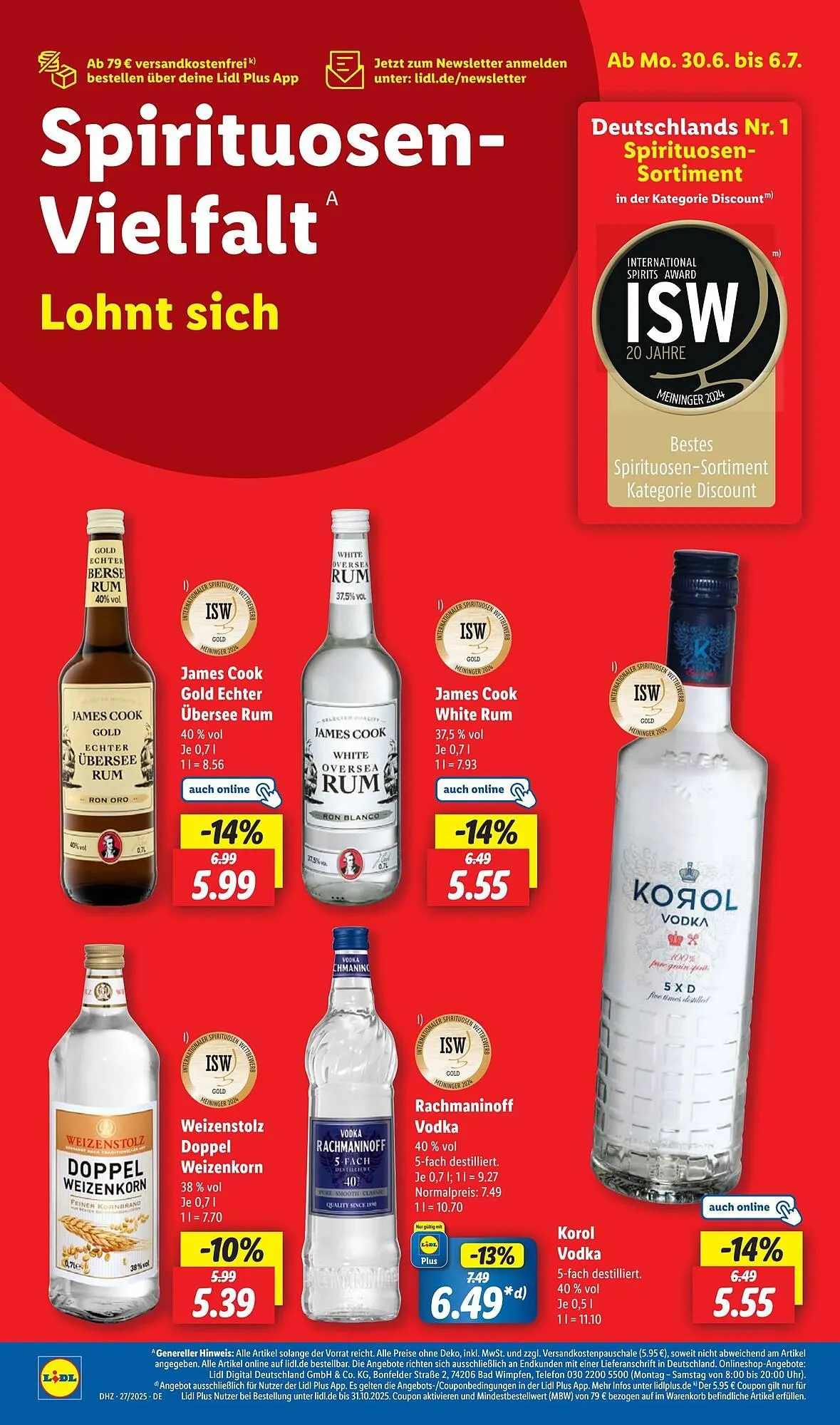 Lidl Prospekt von 30. Juni bis 6. Juli 2025 - Prospekt seite 20