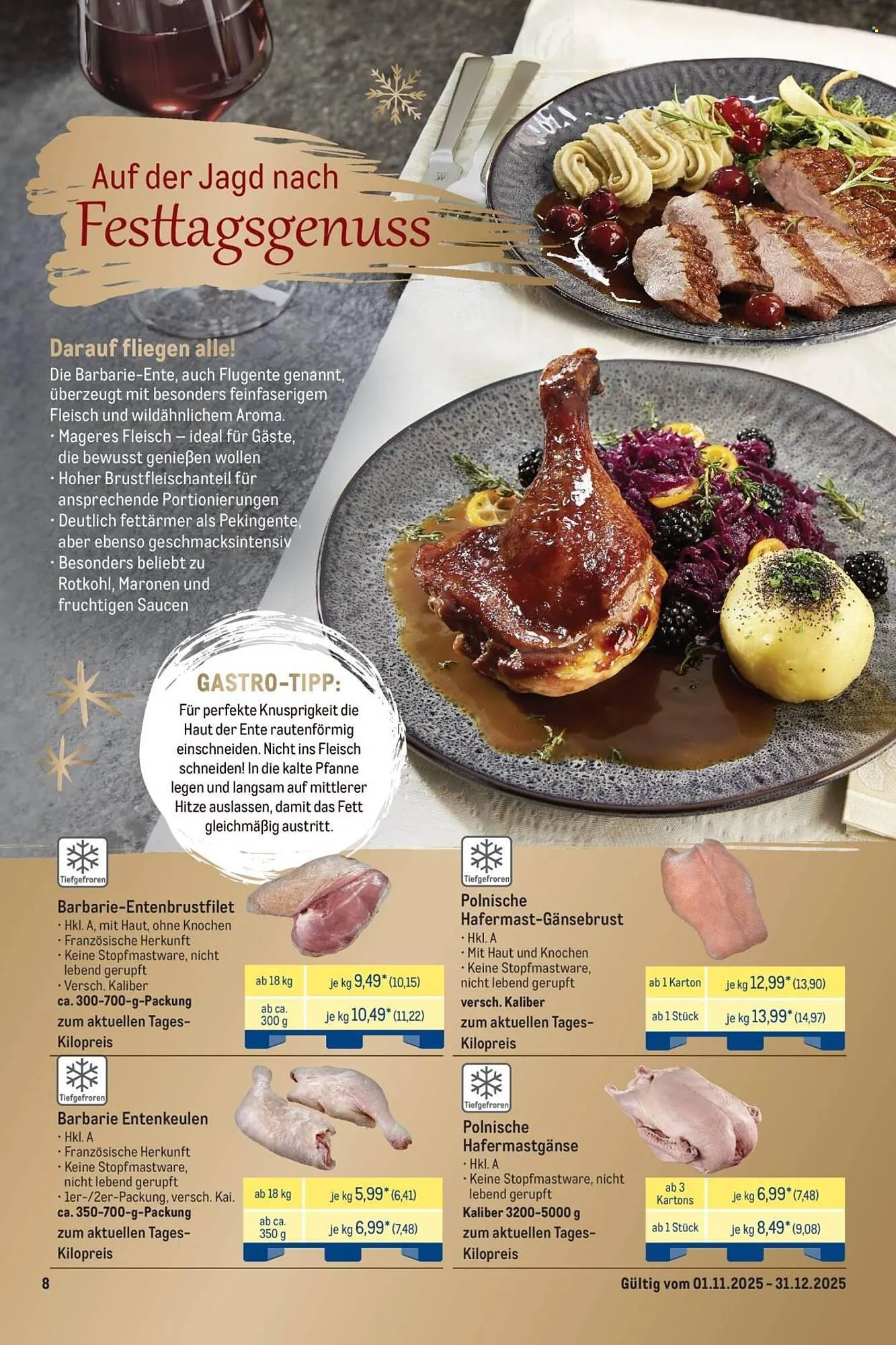 METRO Prospekt von 1. November bis 31. Dezember 2025 - Prospekt seite 8
